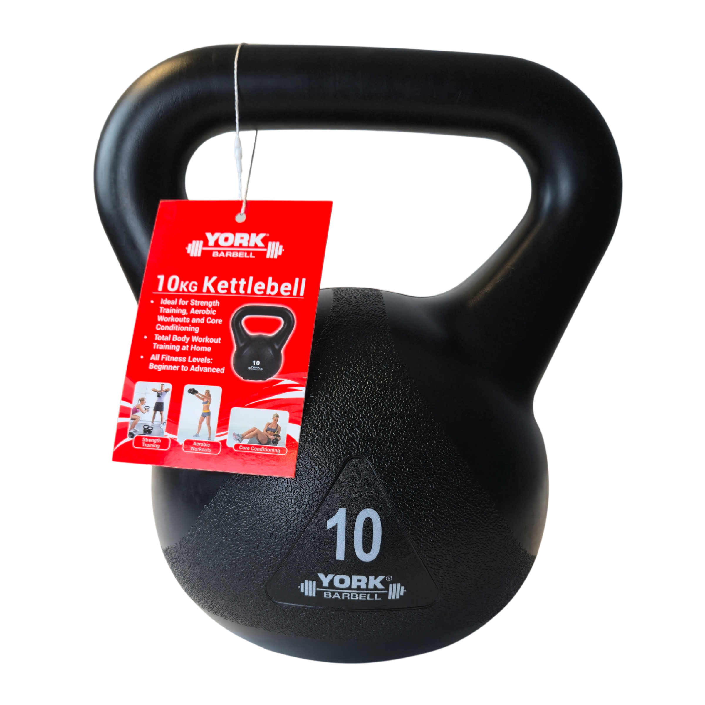 York Barbell Vinyl Kettlebell Black-Singles