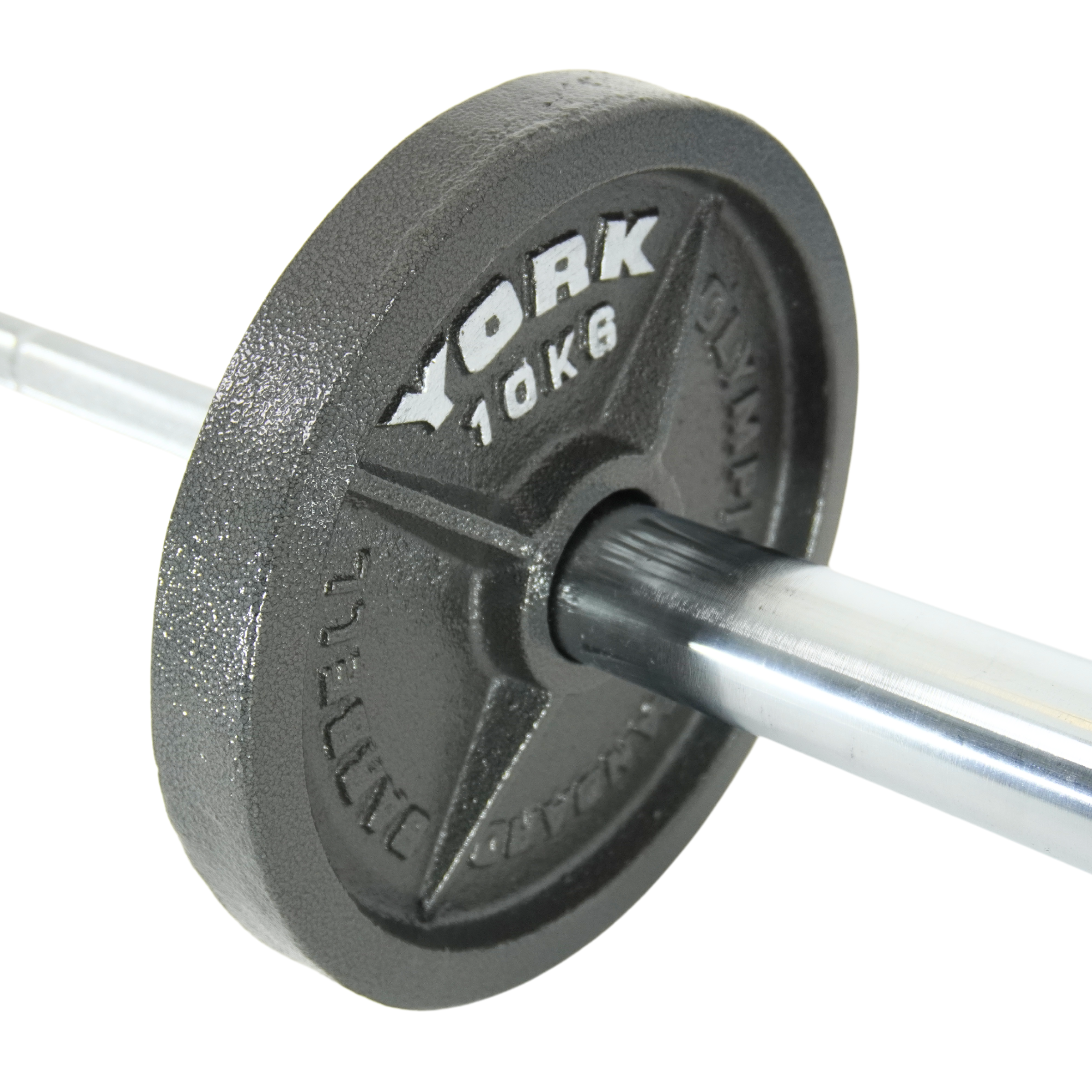 York Barbell Olympic 2" Hammertone Cast Iron Weight Plates