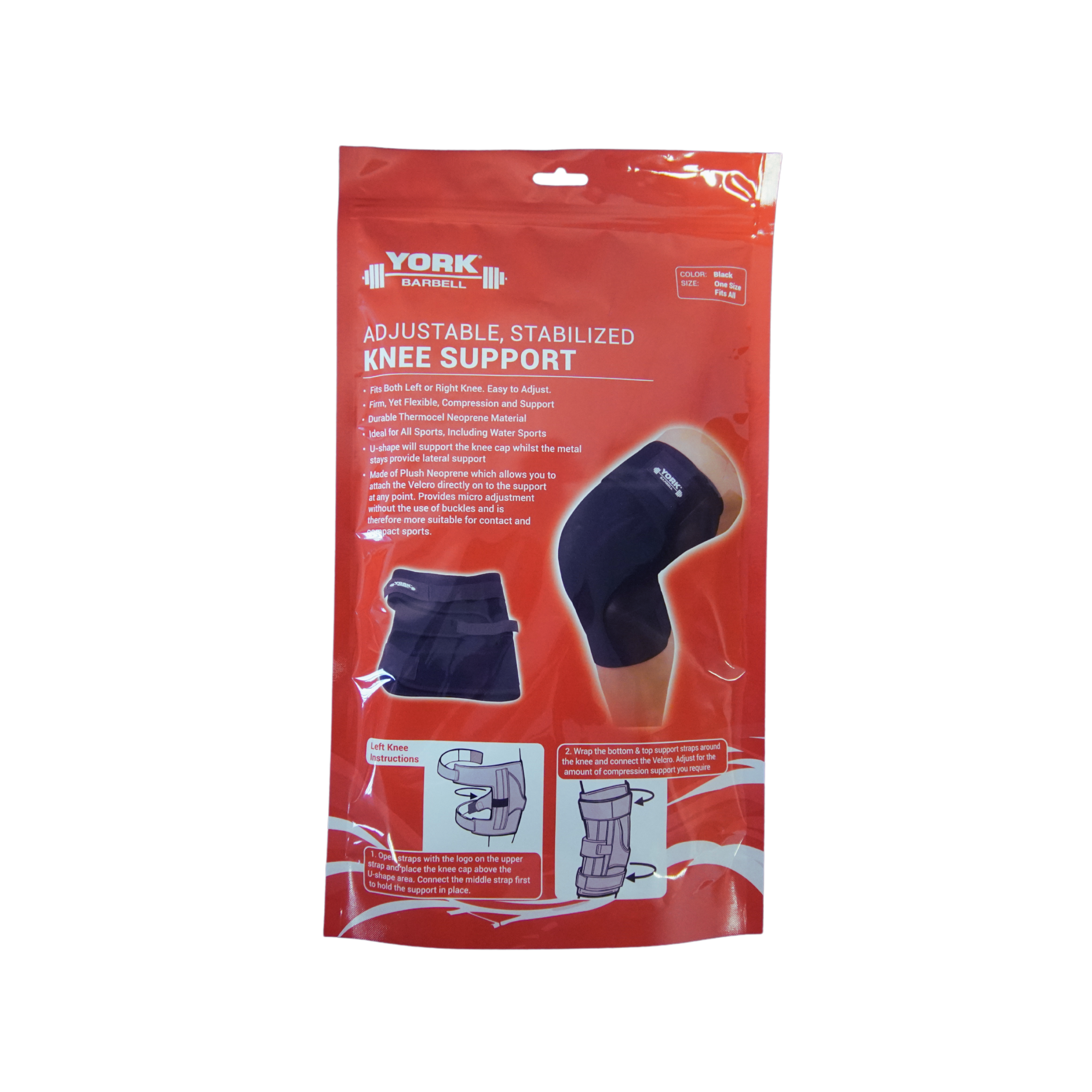 York Barbell Adjustable Stabilized Knee Support