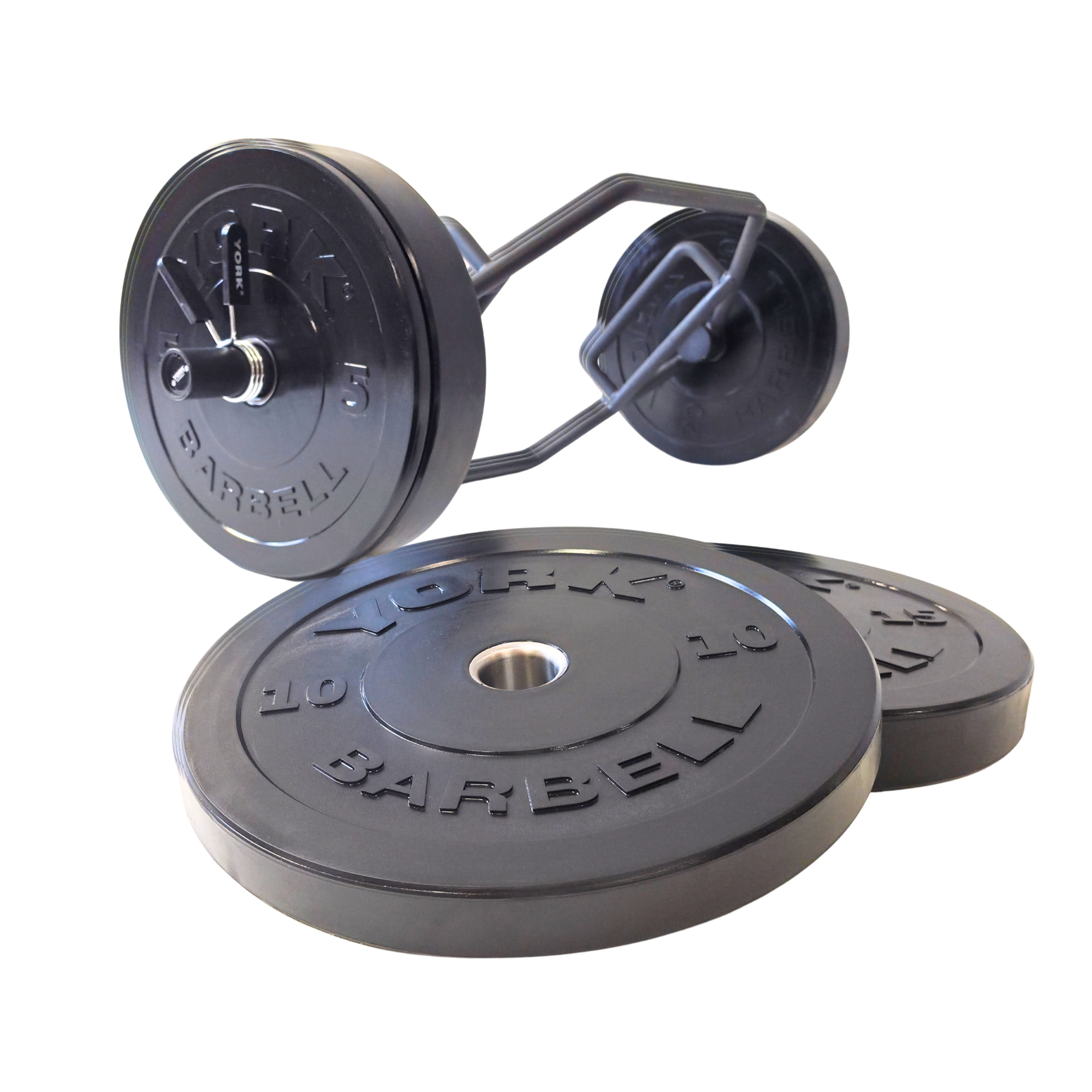 York Barbell Olympic Solid Rubber Bumper Plates - Singles