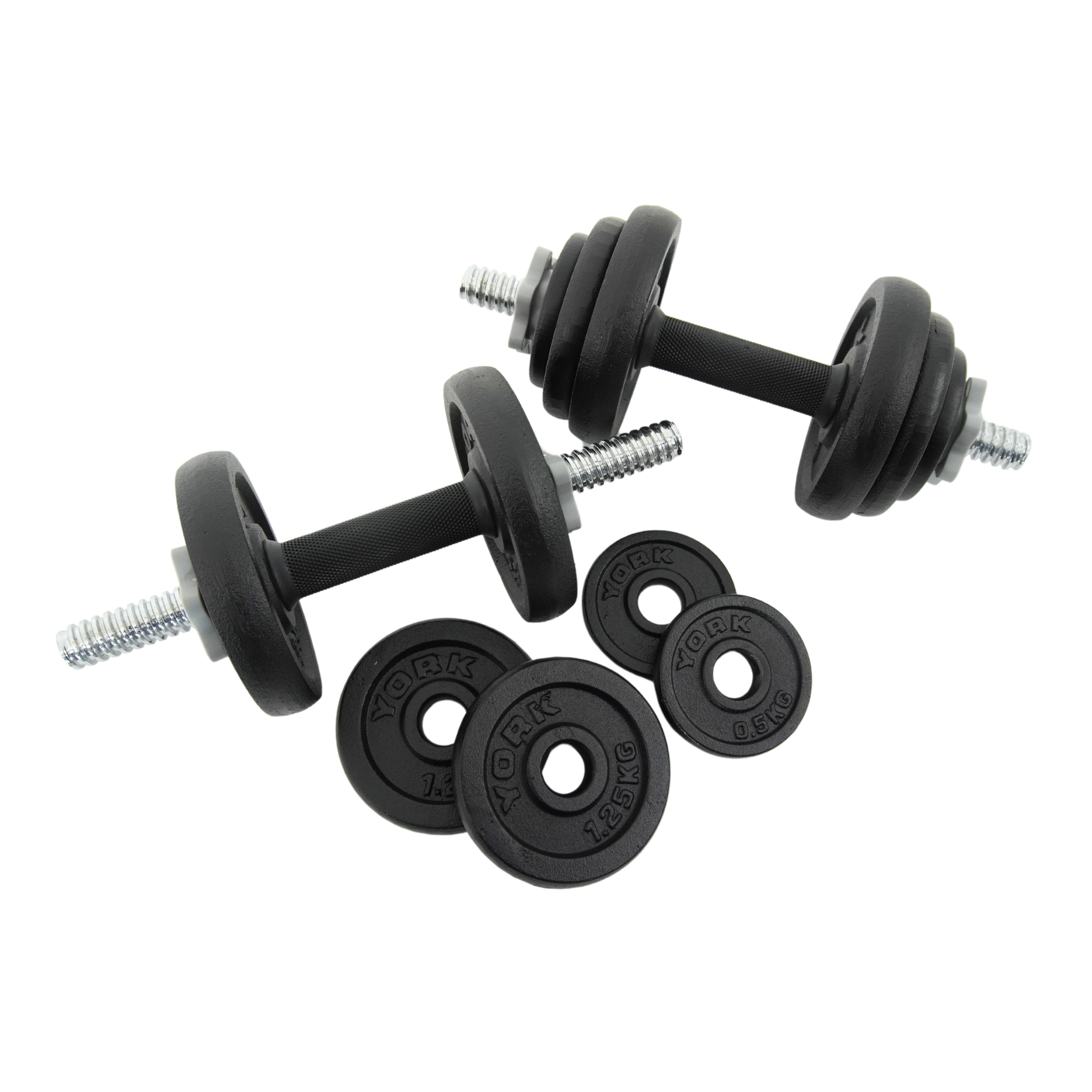 YORK 20 KG Black Cast Iron Dumbbell Set