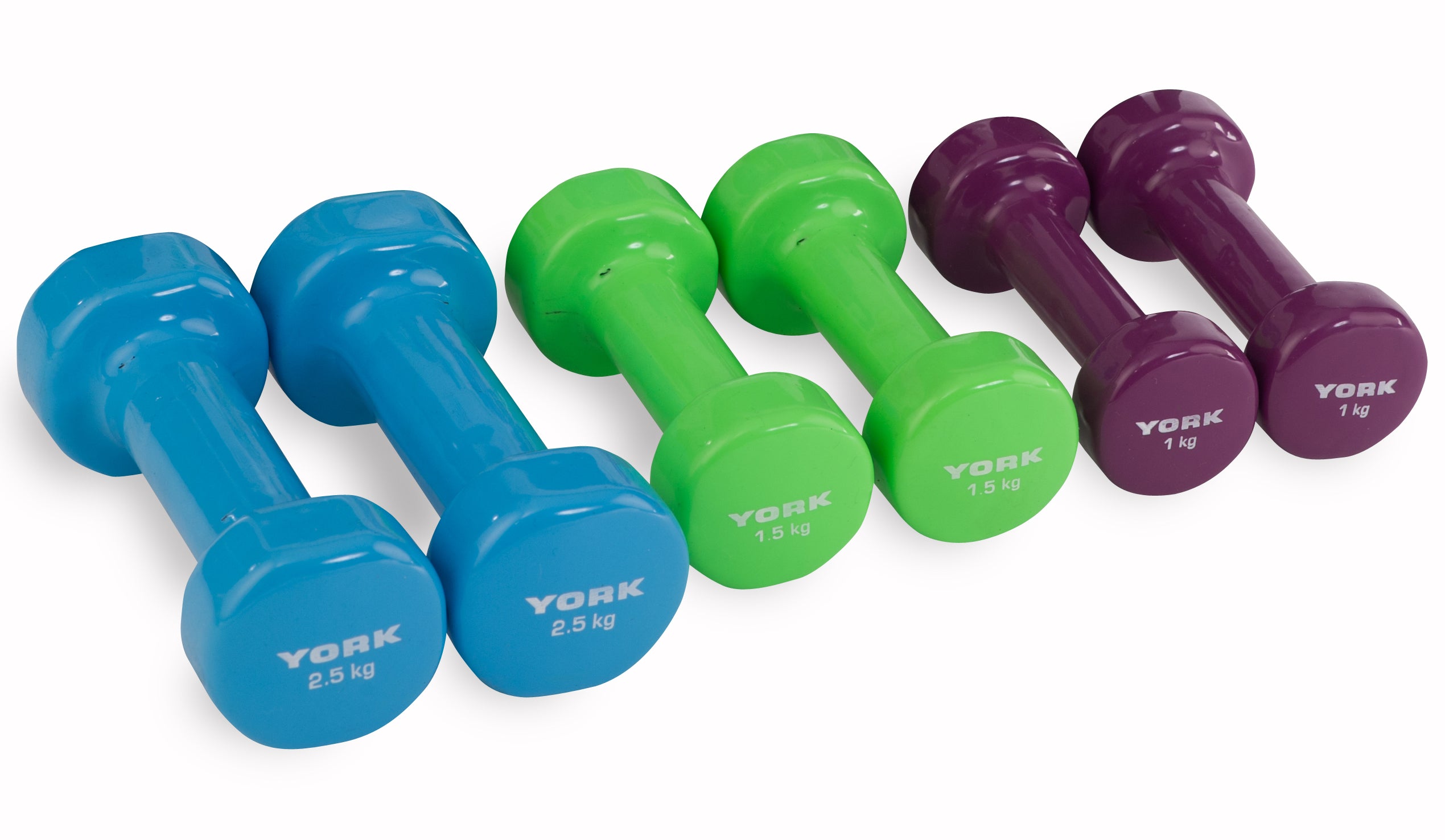 York Fitness Vinyl Dipped Dumbbell Set Fitbells Hand Weights