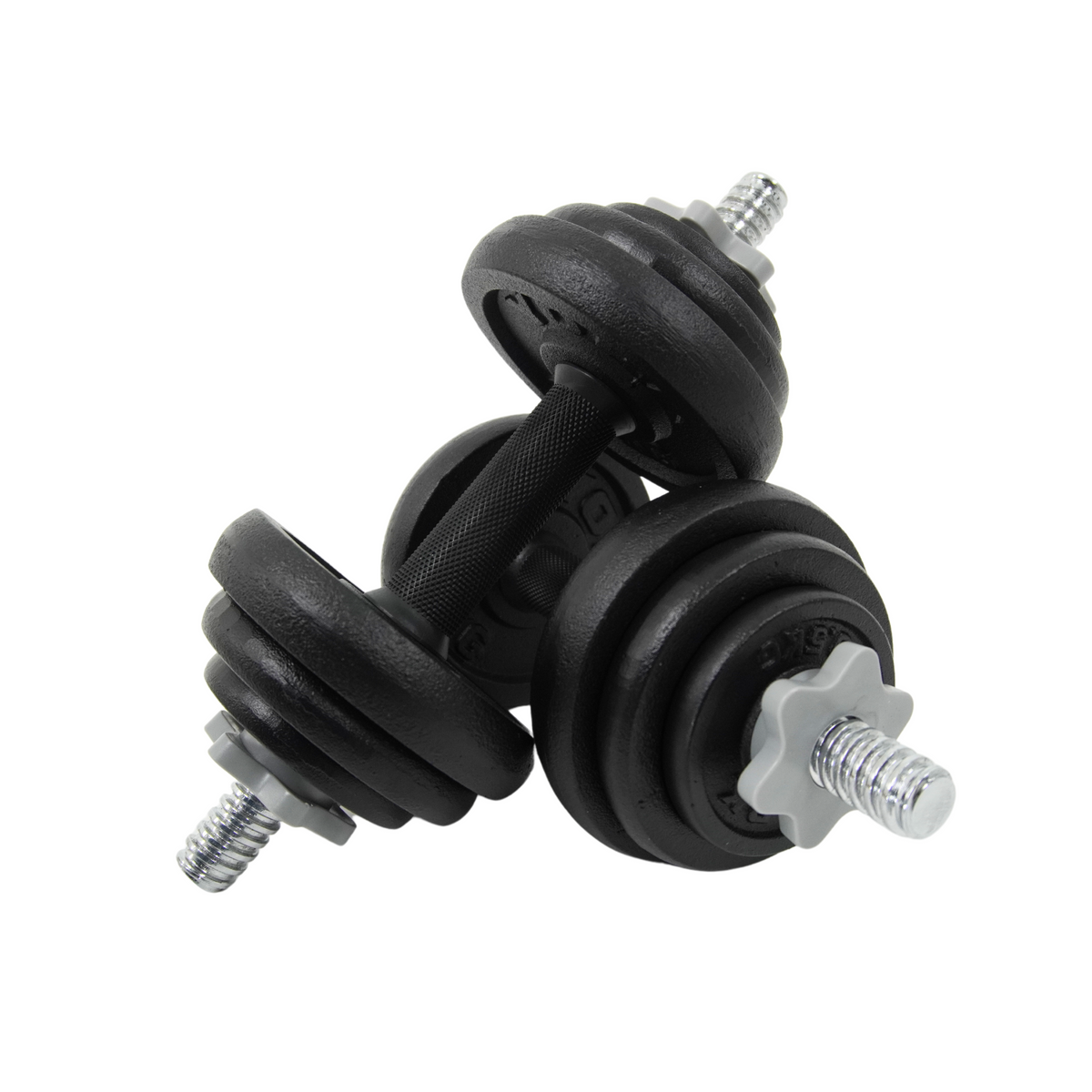 YORK 20 KG Black Cast Iron Dumbbell Set