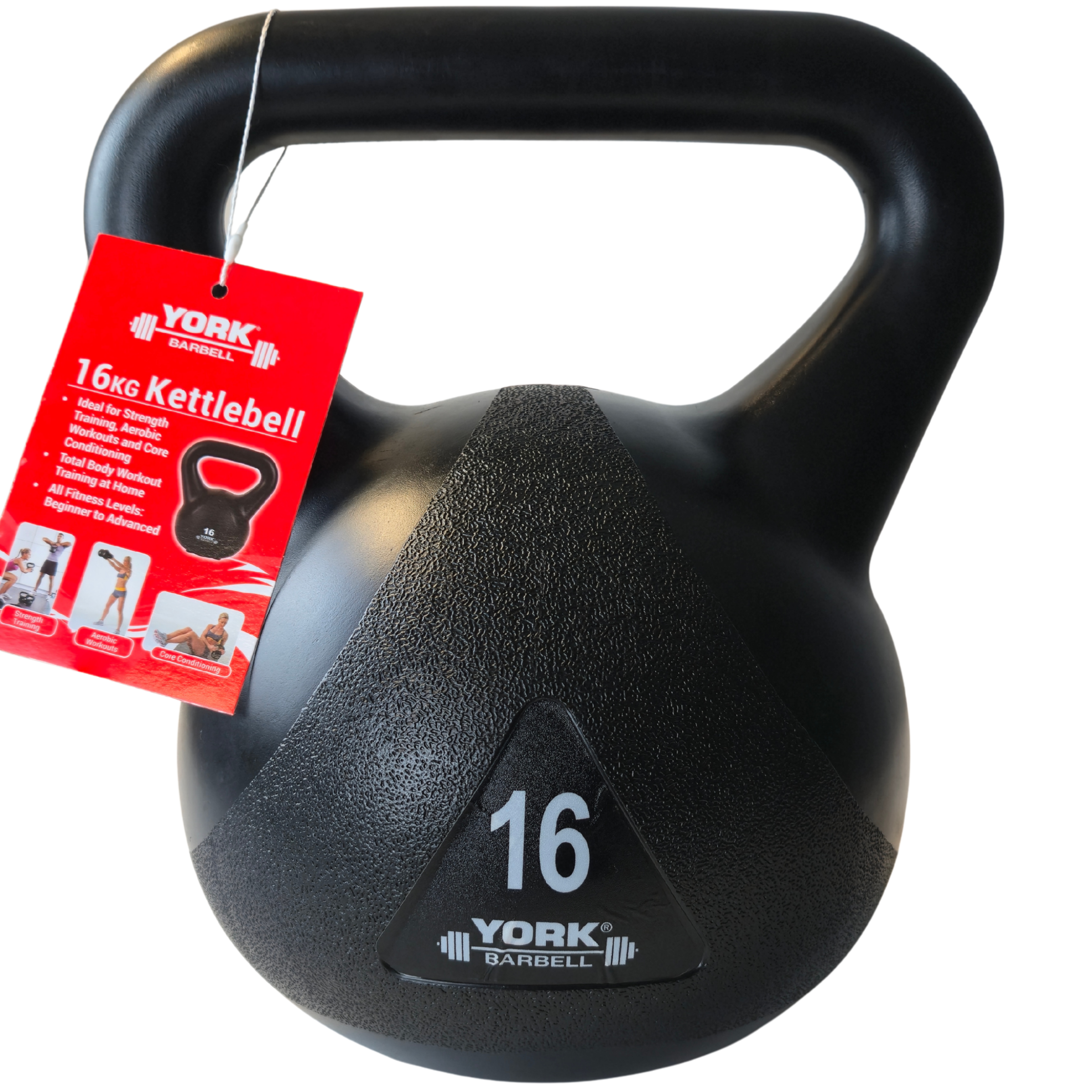 York Barbell Vinyl 56KG Kettlebell Bundle