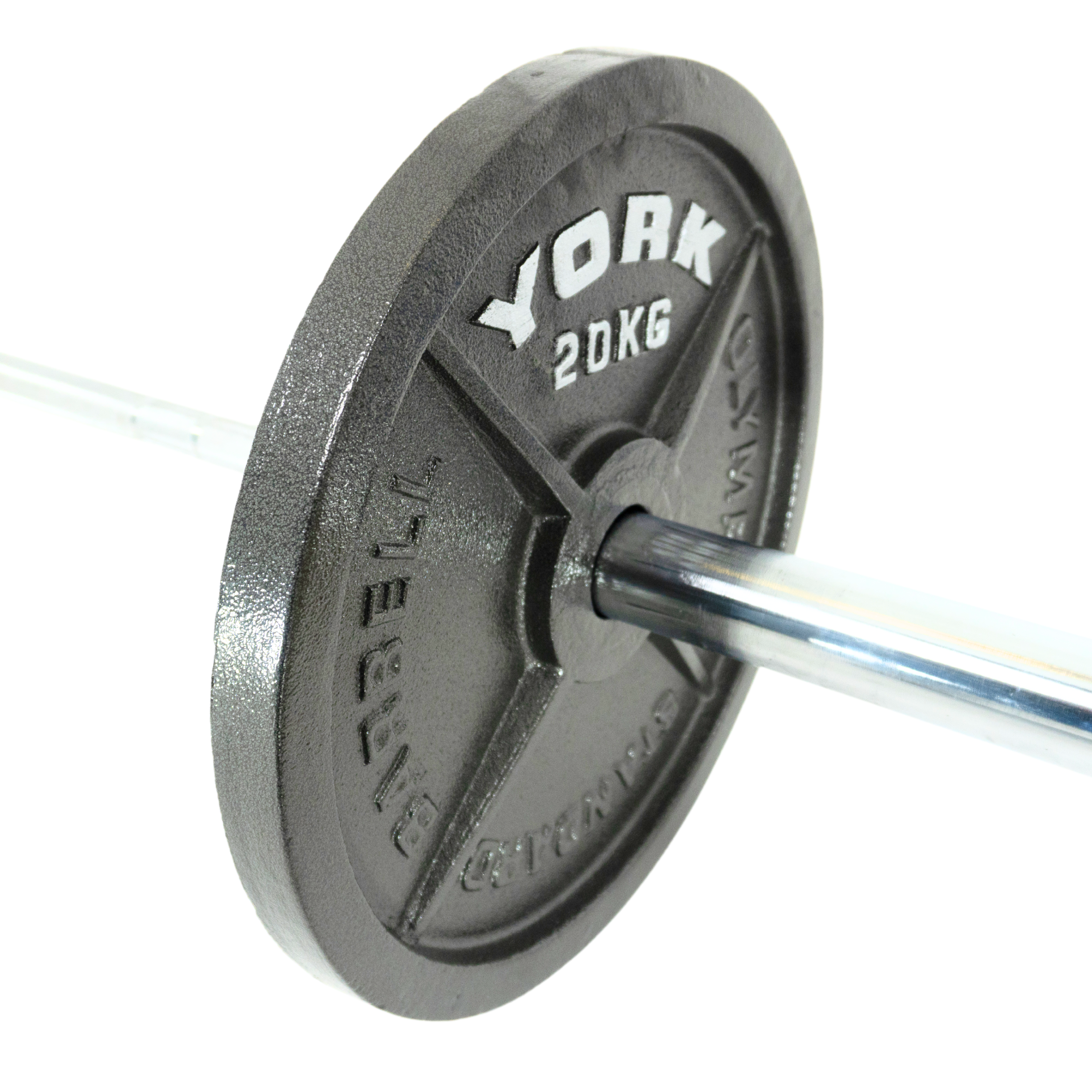 York Barbell Olympic 2" Hammertone Cast Iron Weight Plates