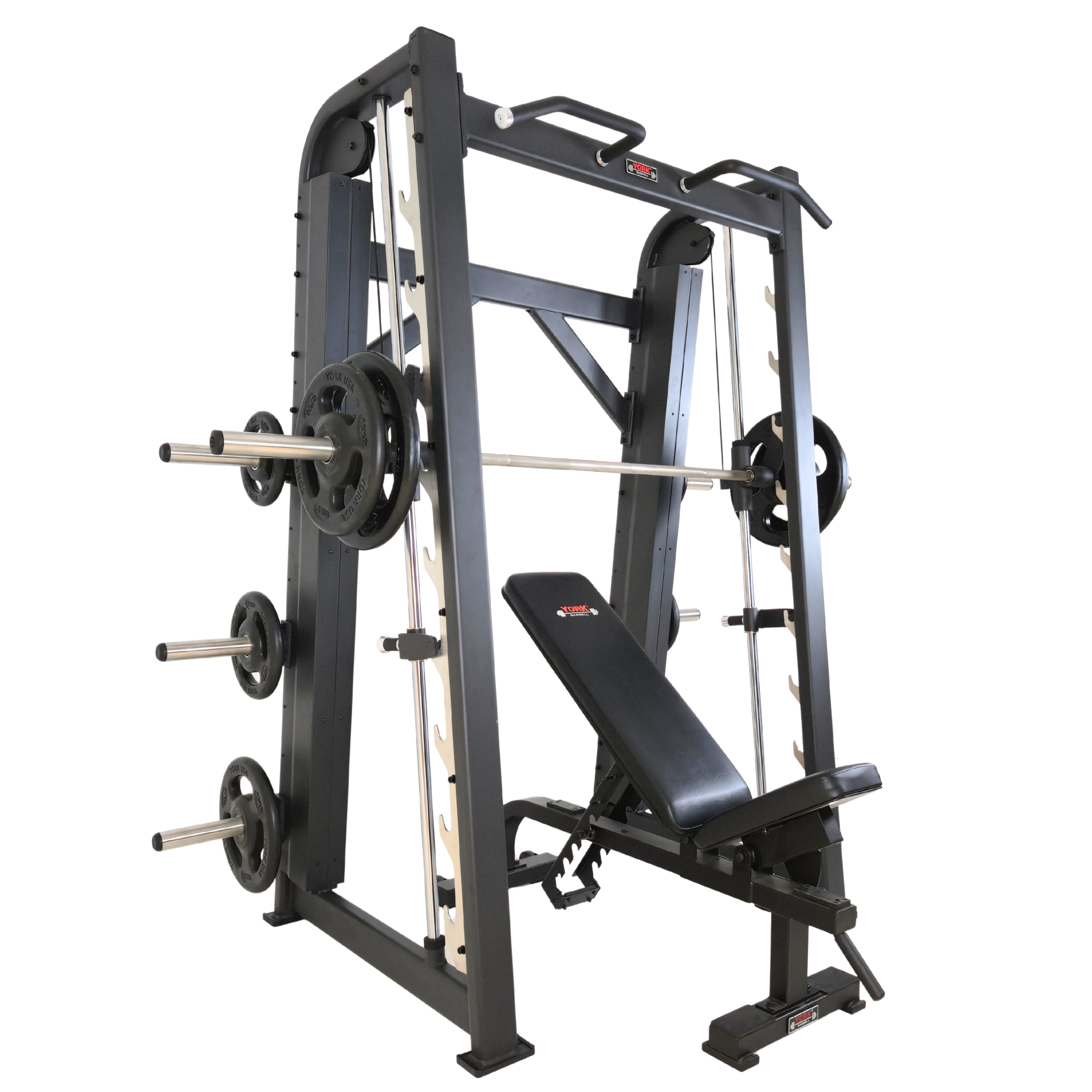 York Barbell C32SM Counter Balance Smith Machine with Weight Plate Storage