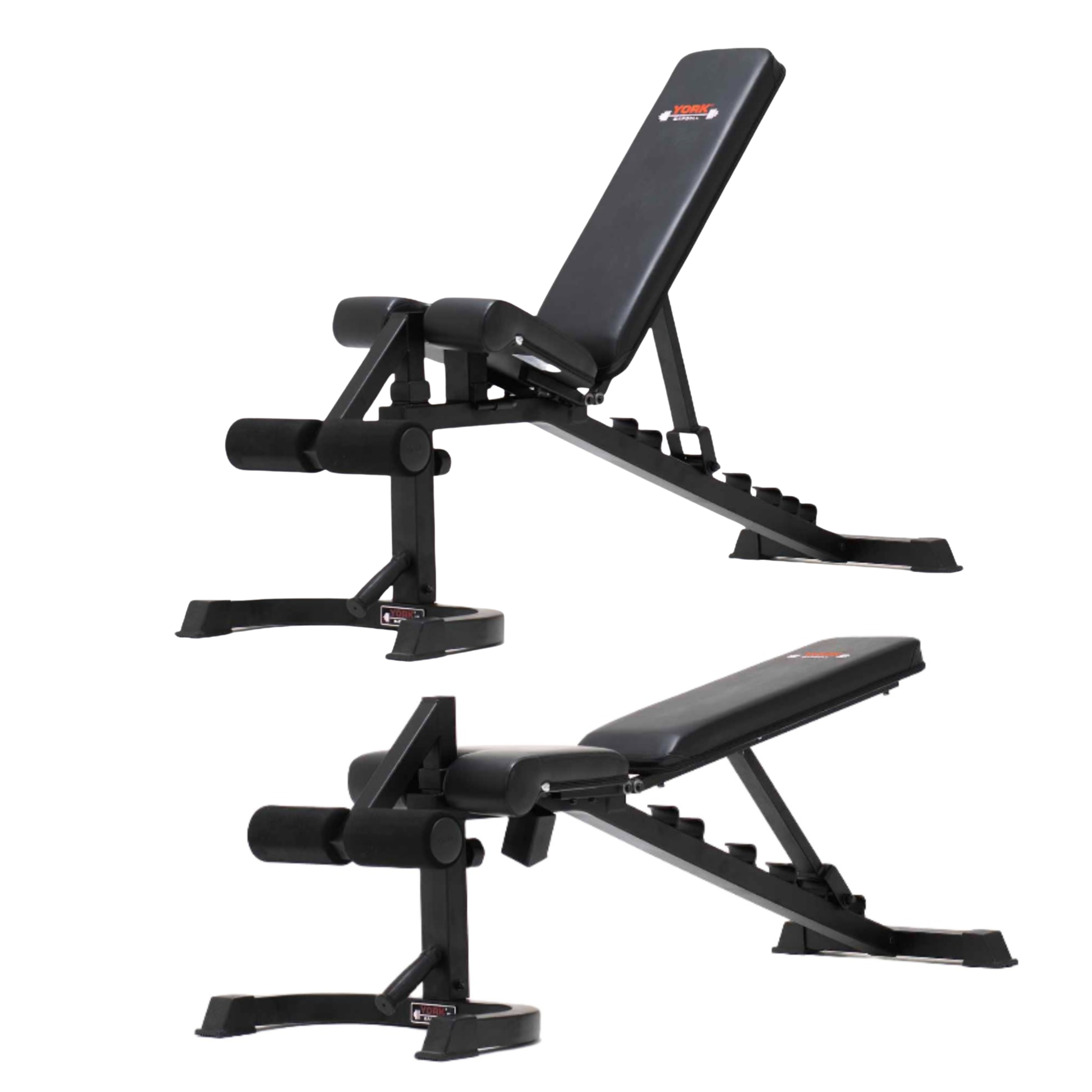 York Barbell C19UB Utility Dumbbell Bench Bundle with Leg Developer