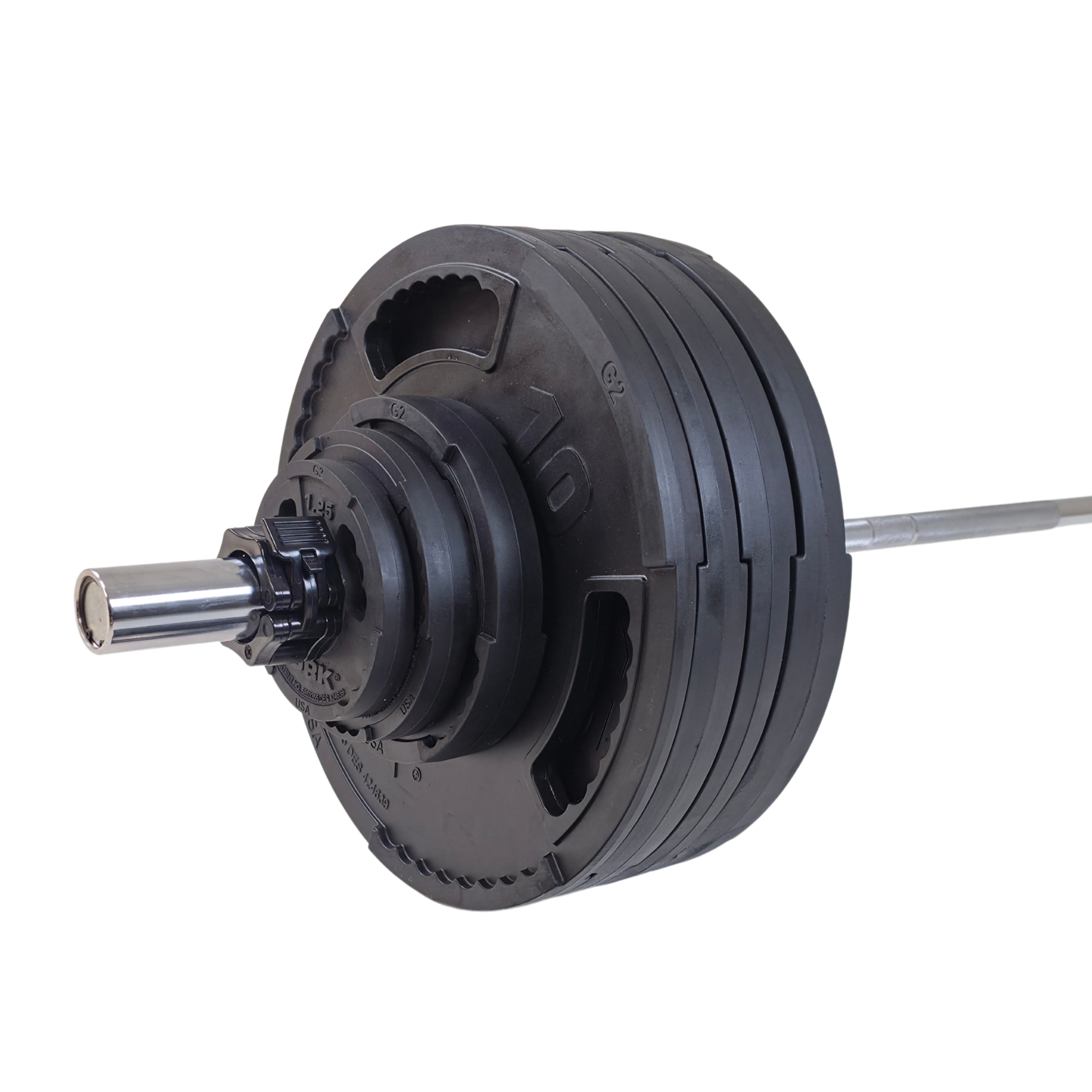 York Barbell G2 Rubber Olympic Weight Plates - Singles - Matte Black