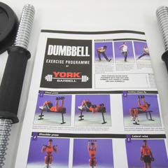 YORK 20 KG Black Cast Iron Dumbbell Set