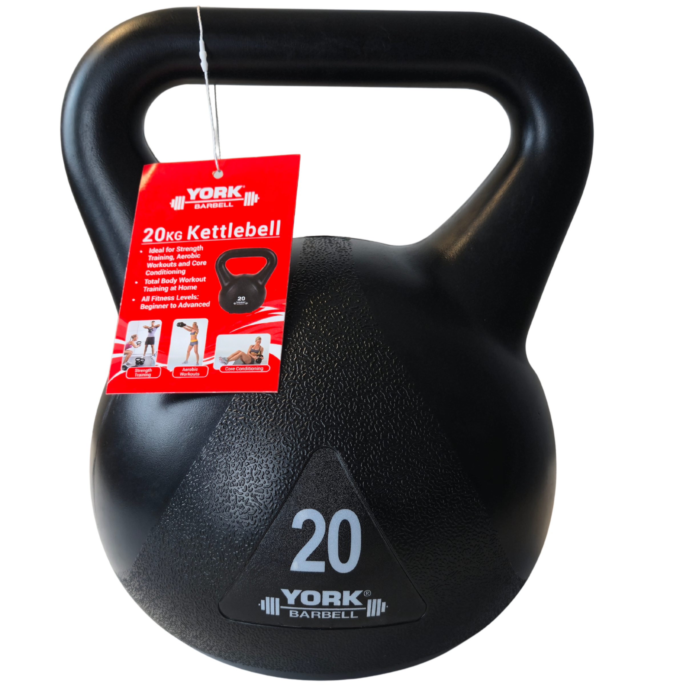 York Barbell Vinyl 56KG Kettlebell Bundle