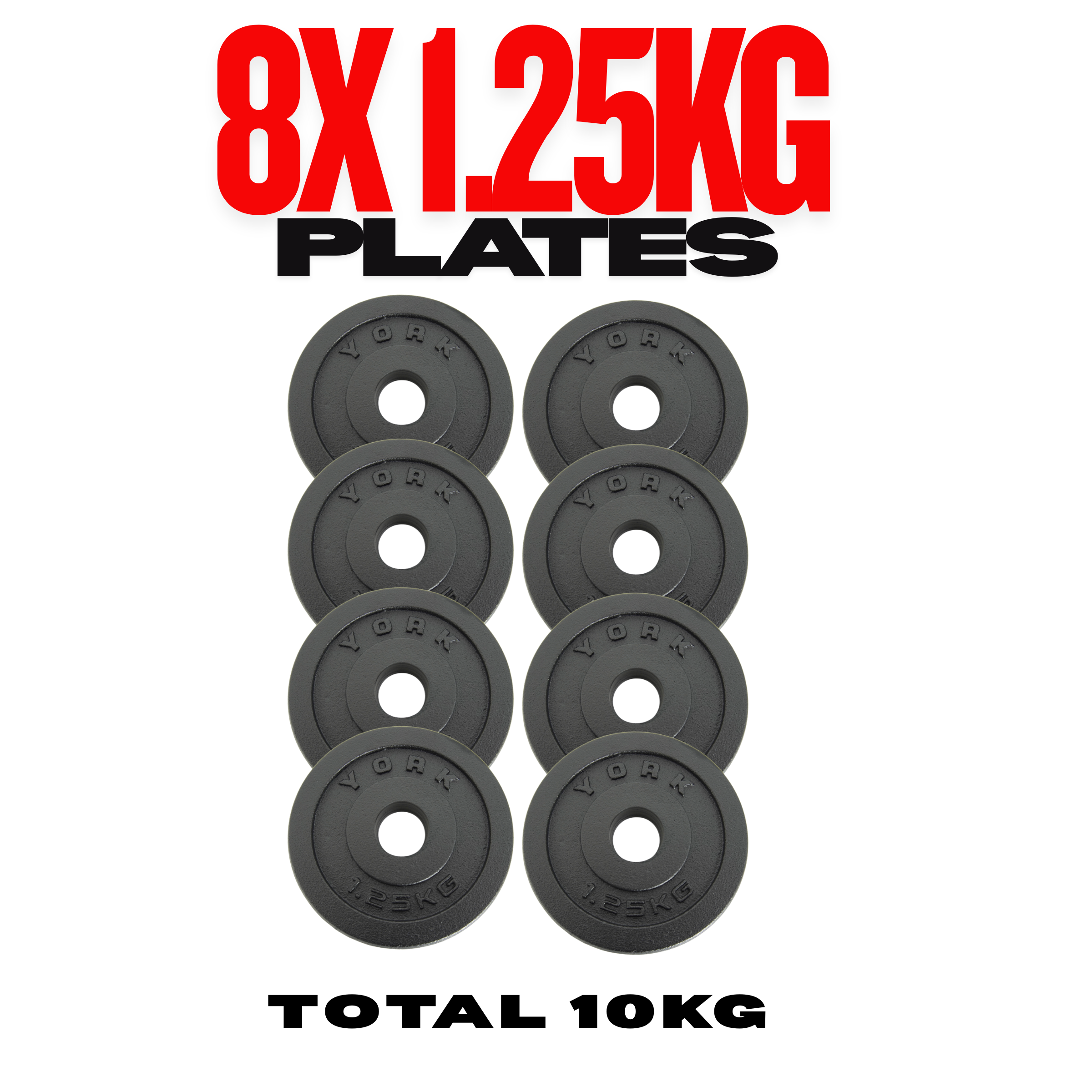 York Fitness 13 KG Cast Iron 14" Spinlock Dumbbell Set