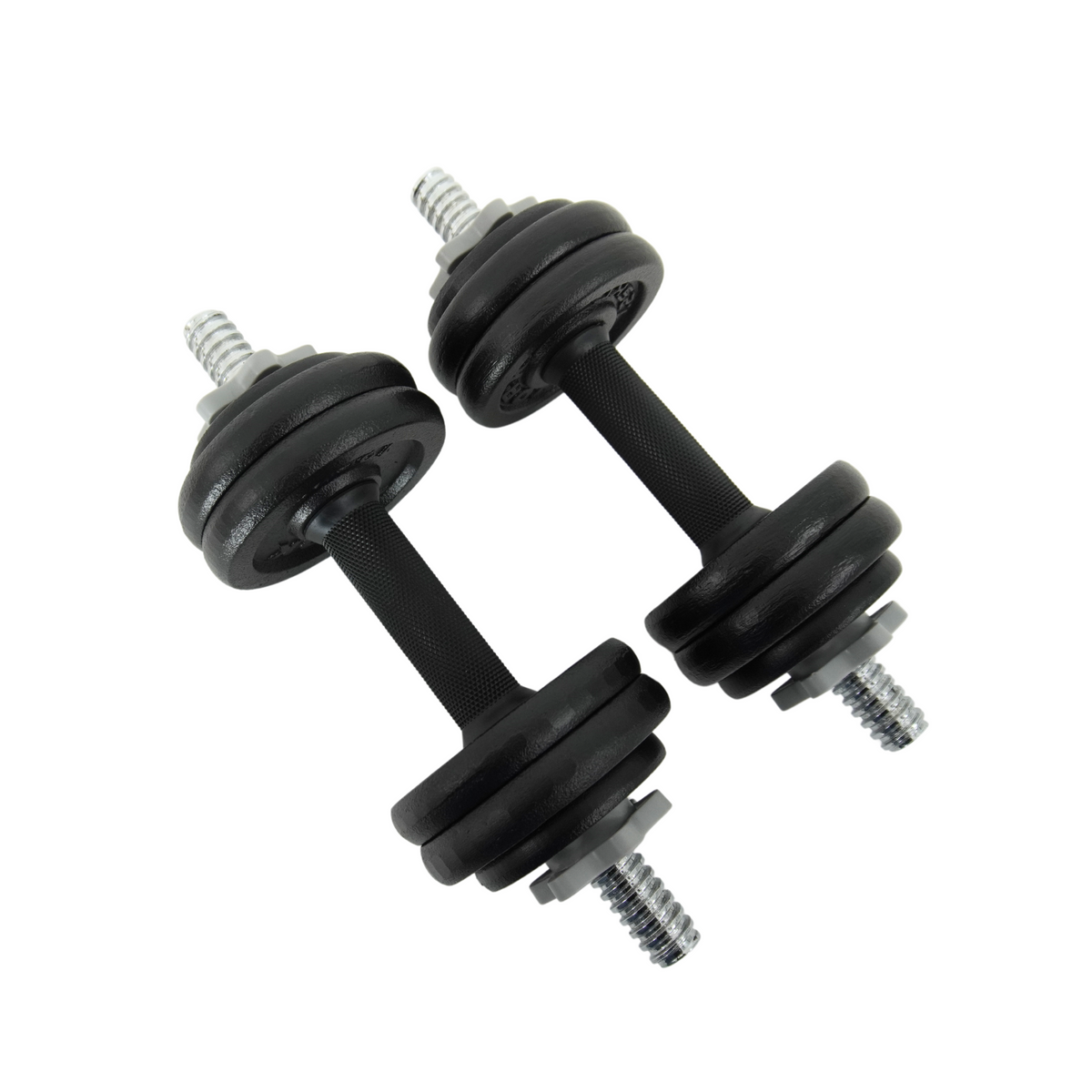 York Fitness 15 KG Black Cast Iron Dumbbell Set X