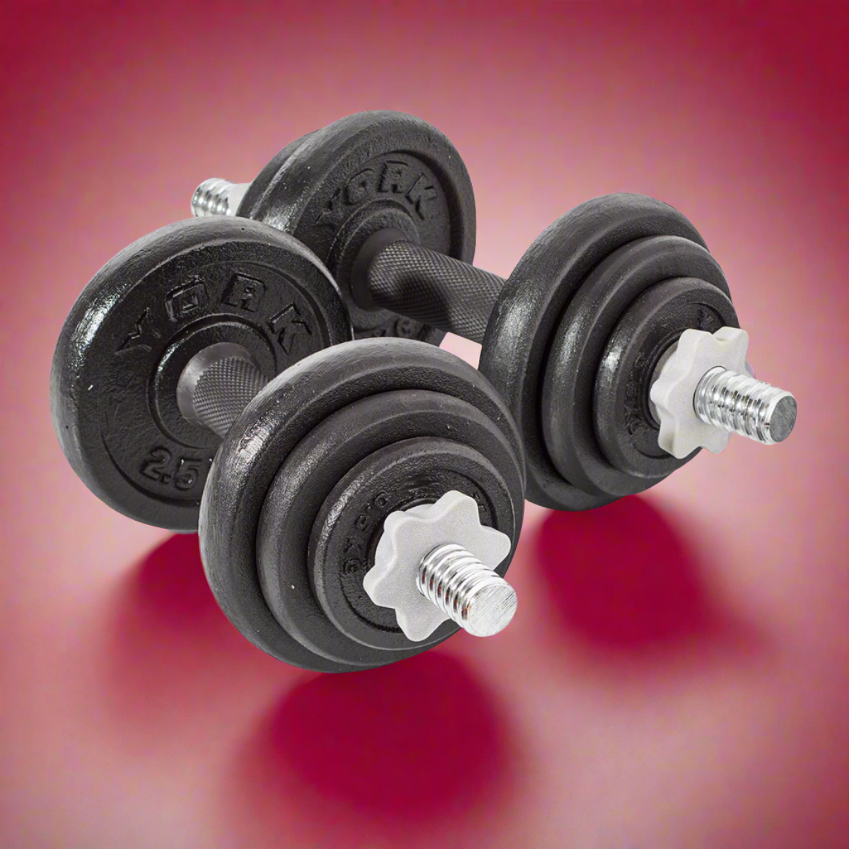 YORK 20 KG Black Cast Iron Dumbbell Set