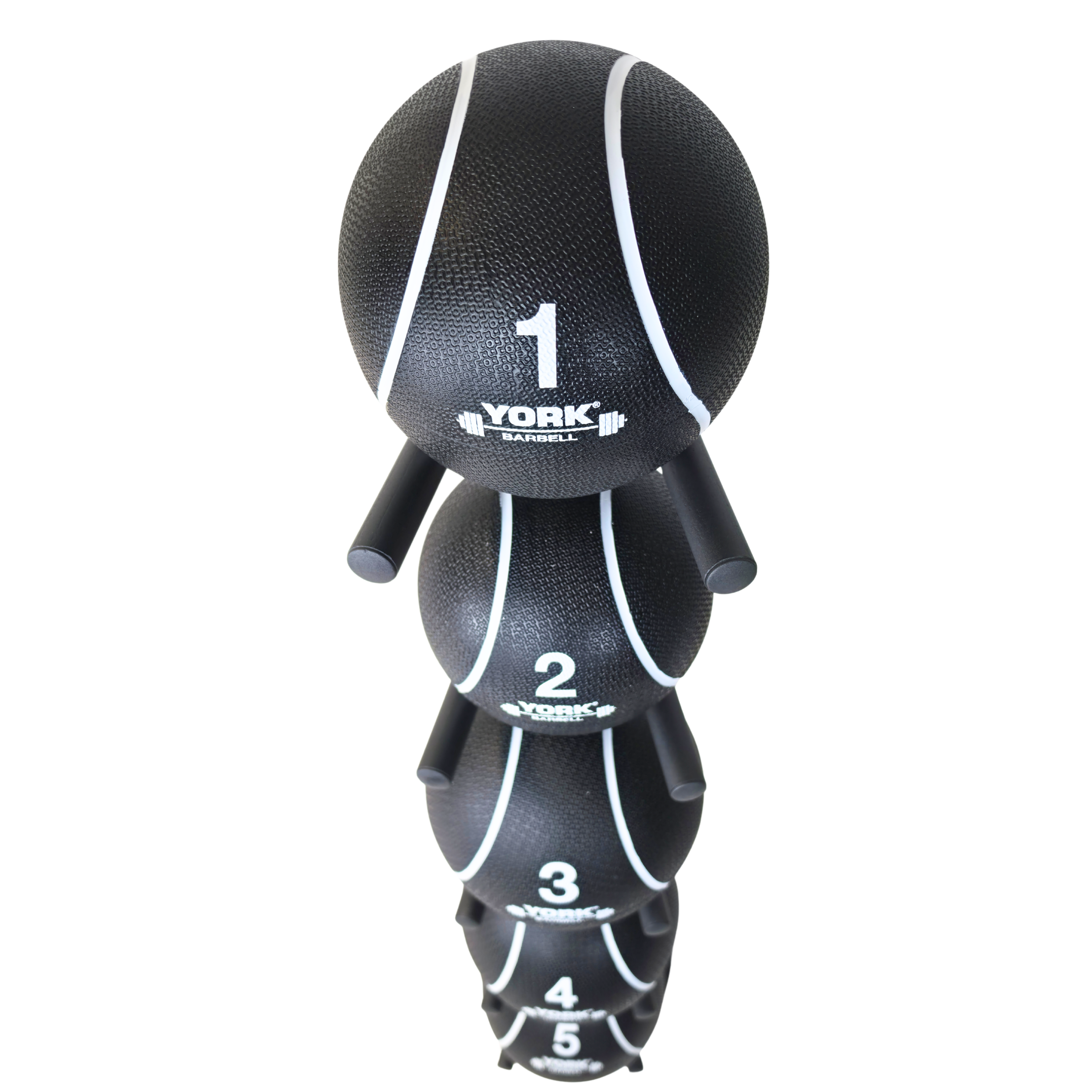 York Barbell Medicine Balls 1-5kg & Rack Bundle