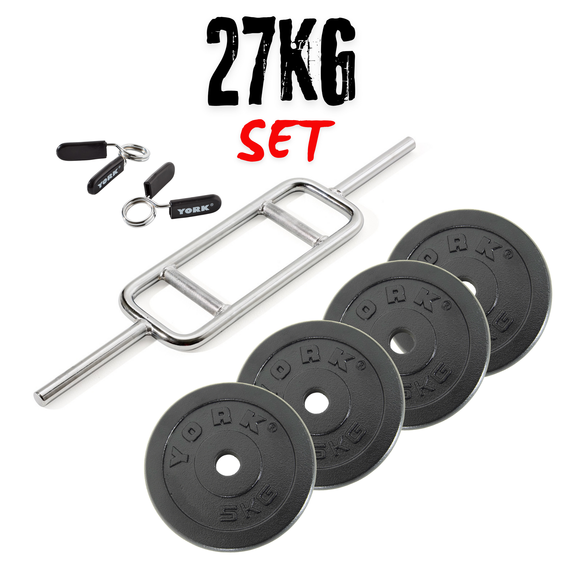 Lot De 2 Plaques De Poids York Barbell 5 Lb (10 Lb Total) - Fonte Vintage