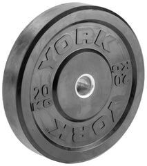 York Barbell 90kg Olympic Solid Rubber Bumper Plates Set