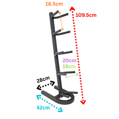 York Barbell 5 Holder Medicine Ball Display Rack - Rack only