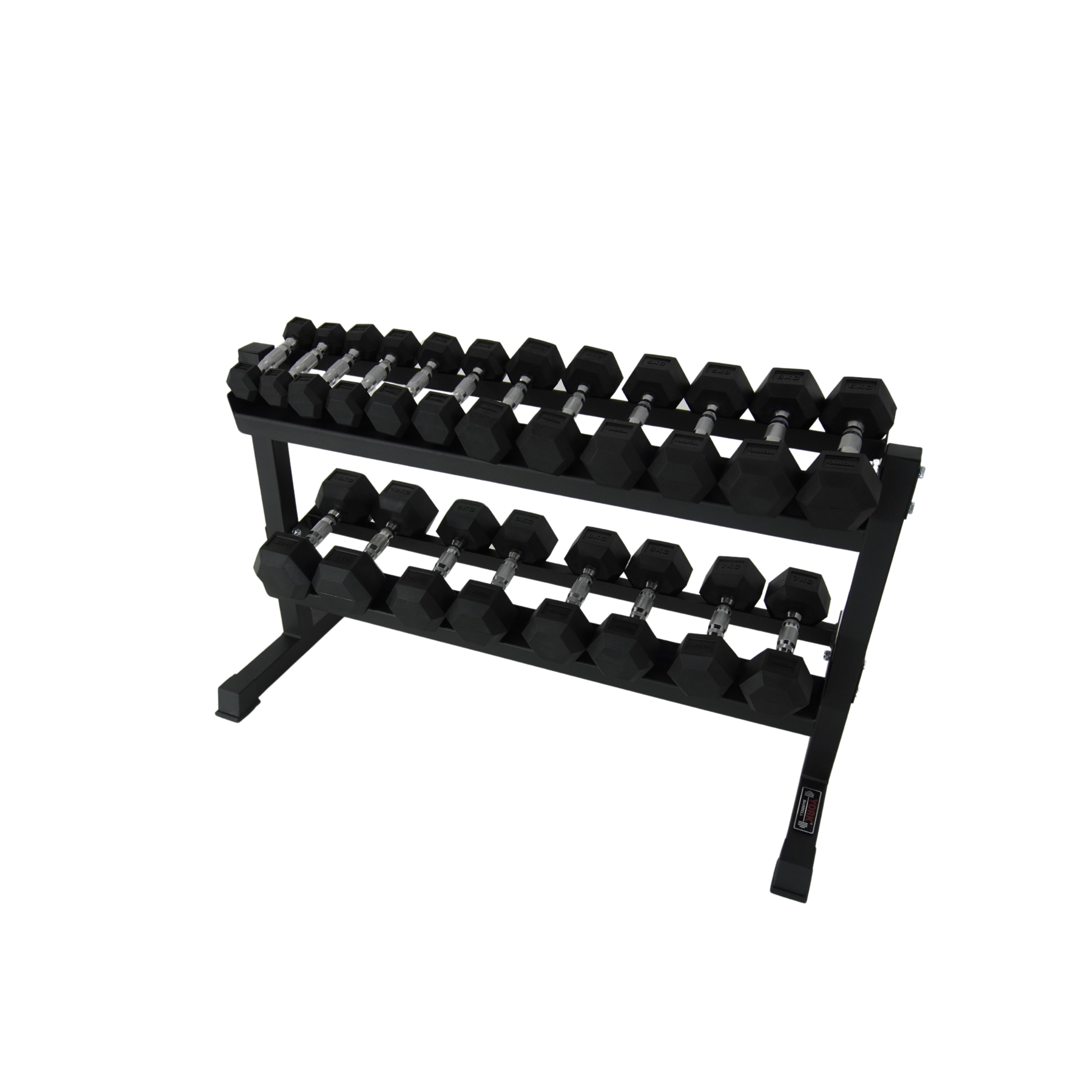 York Barbell 110kg Pro Hex Dumbbell Rack Set Bundle