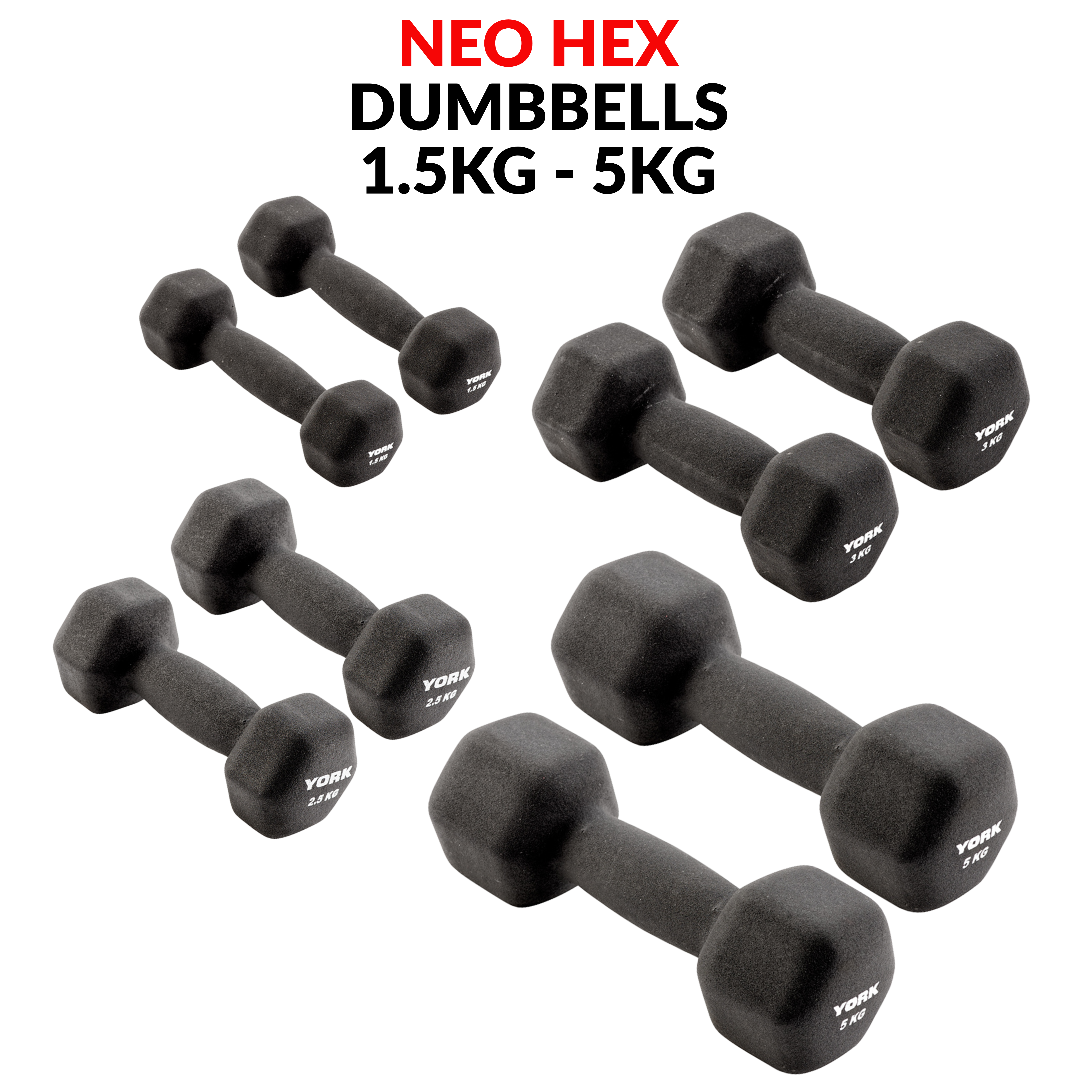York Barbell Neo Hex & Vinyl Kettlebell Starter Pack Bundle