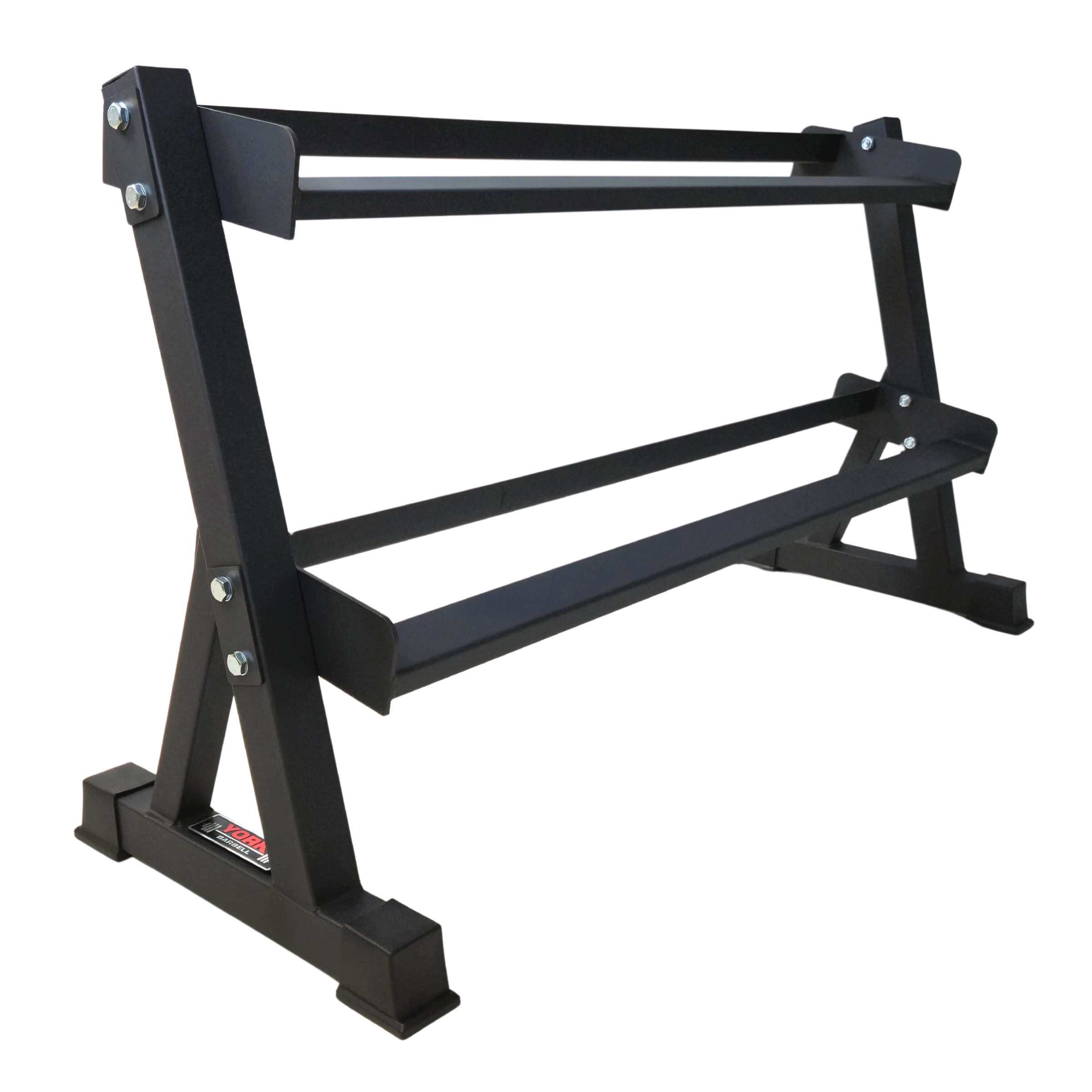 York Barbell 3 and 2 Tier Angled Dumbbell Racks fits York Hex DB's
