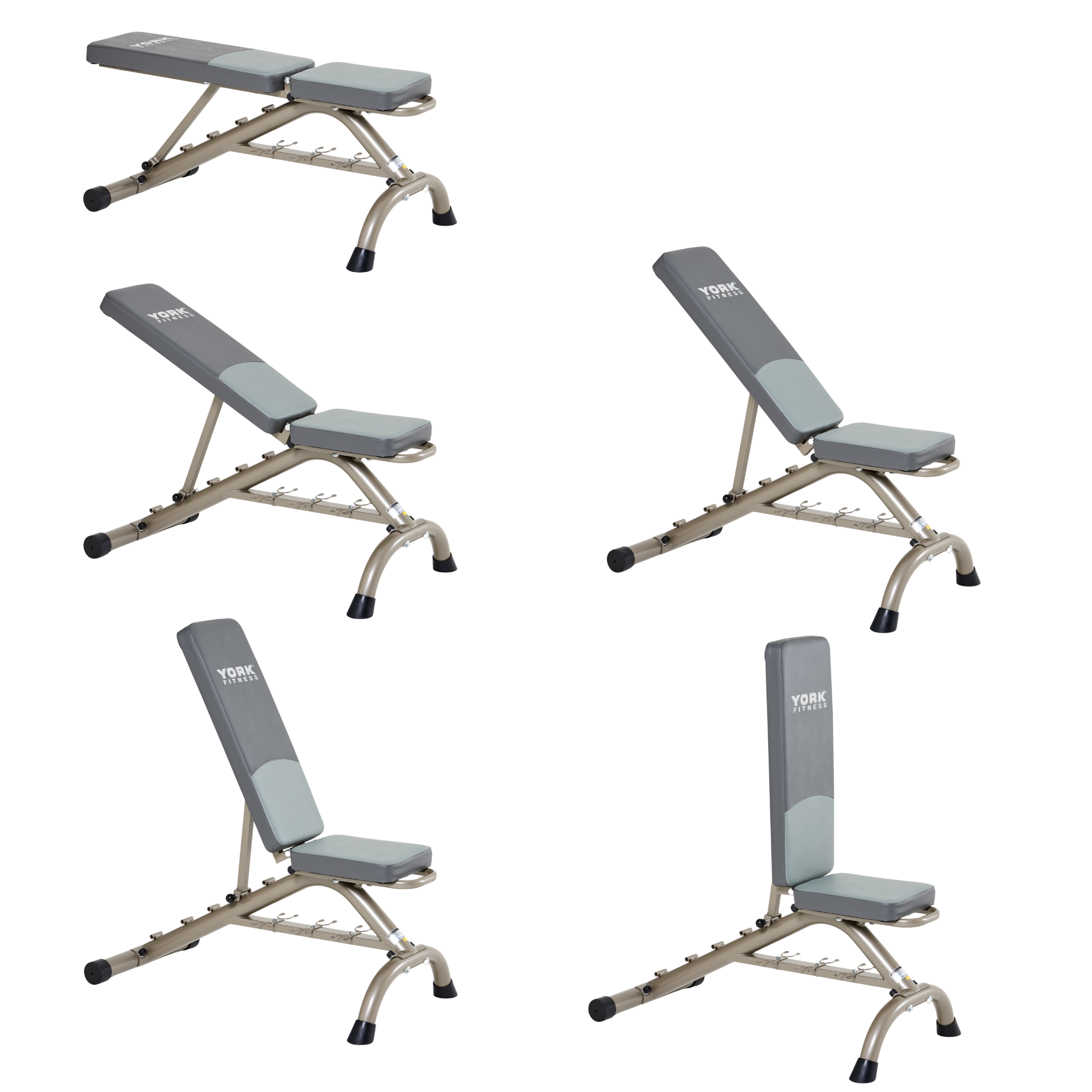 York Fitness Home Starter bench Set with 50KG Weights & Floor Mats