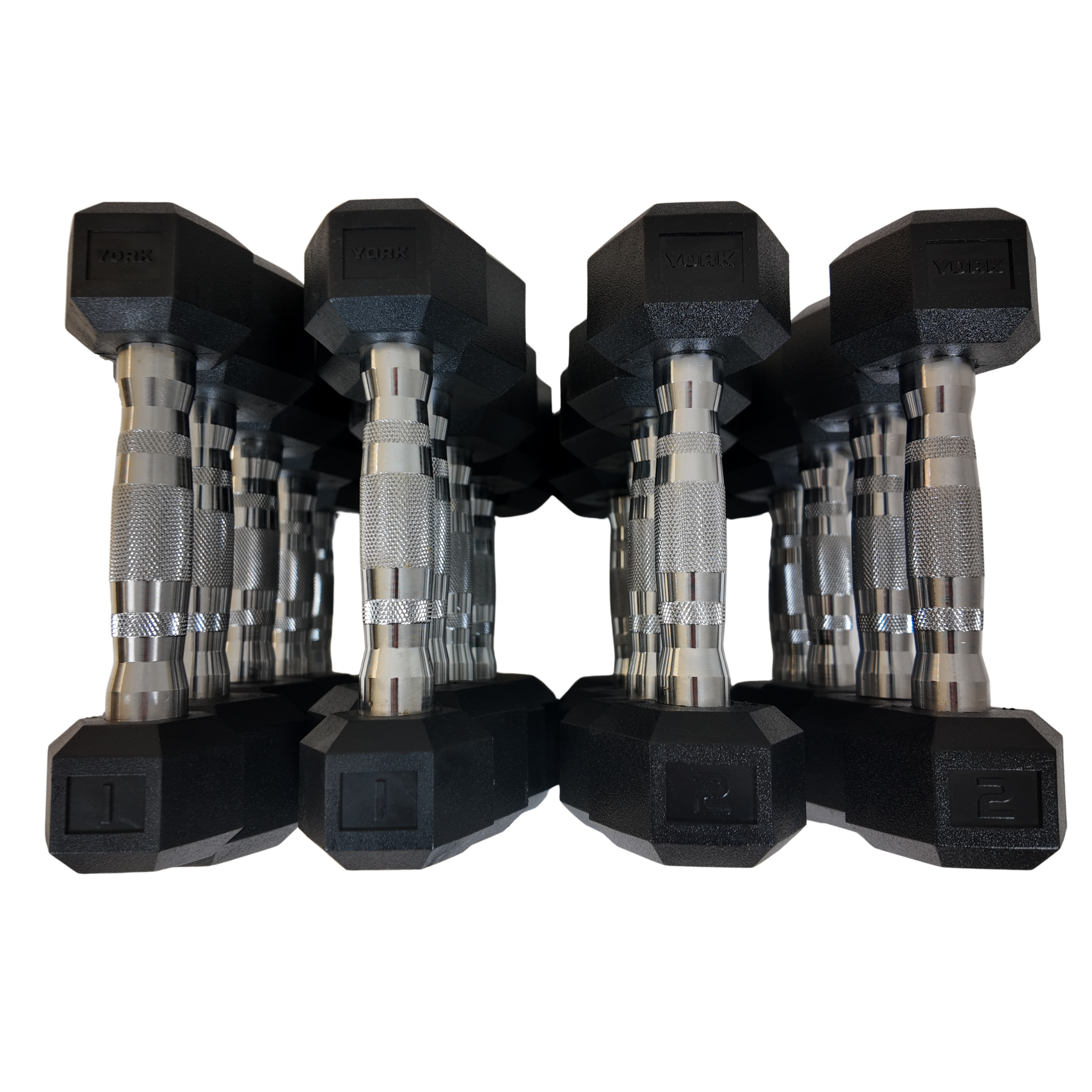 York Barbell 1kg-10kg Pro Hex Dumbbells Set - (20 Dumbbells)