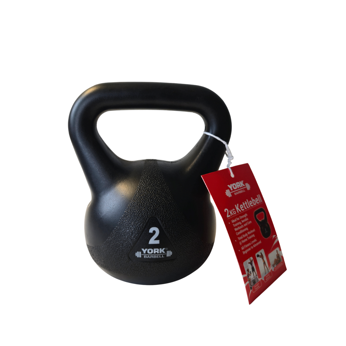 York Barbell Vinyl Kettlebell Black-Singles