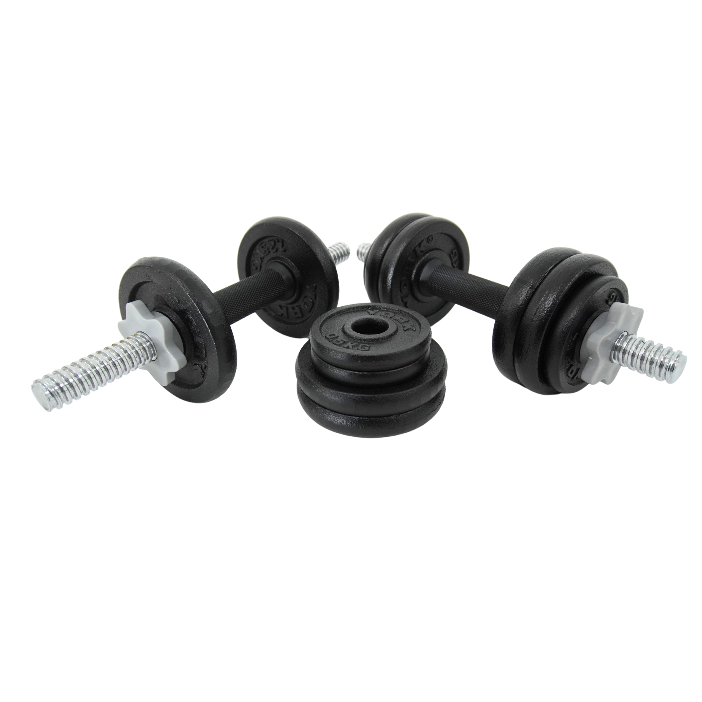 York Fitness 15 KG Black Cast Iron Dumbbell Set ( 2 X 7.5KG)