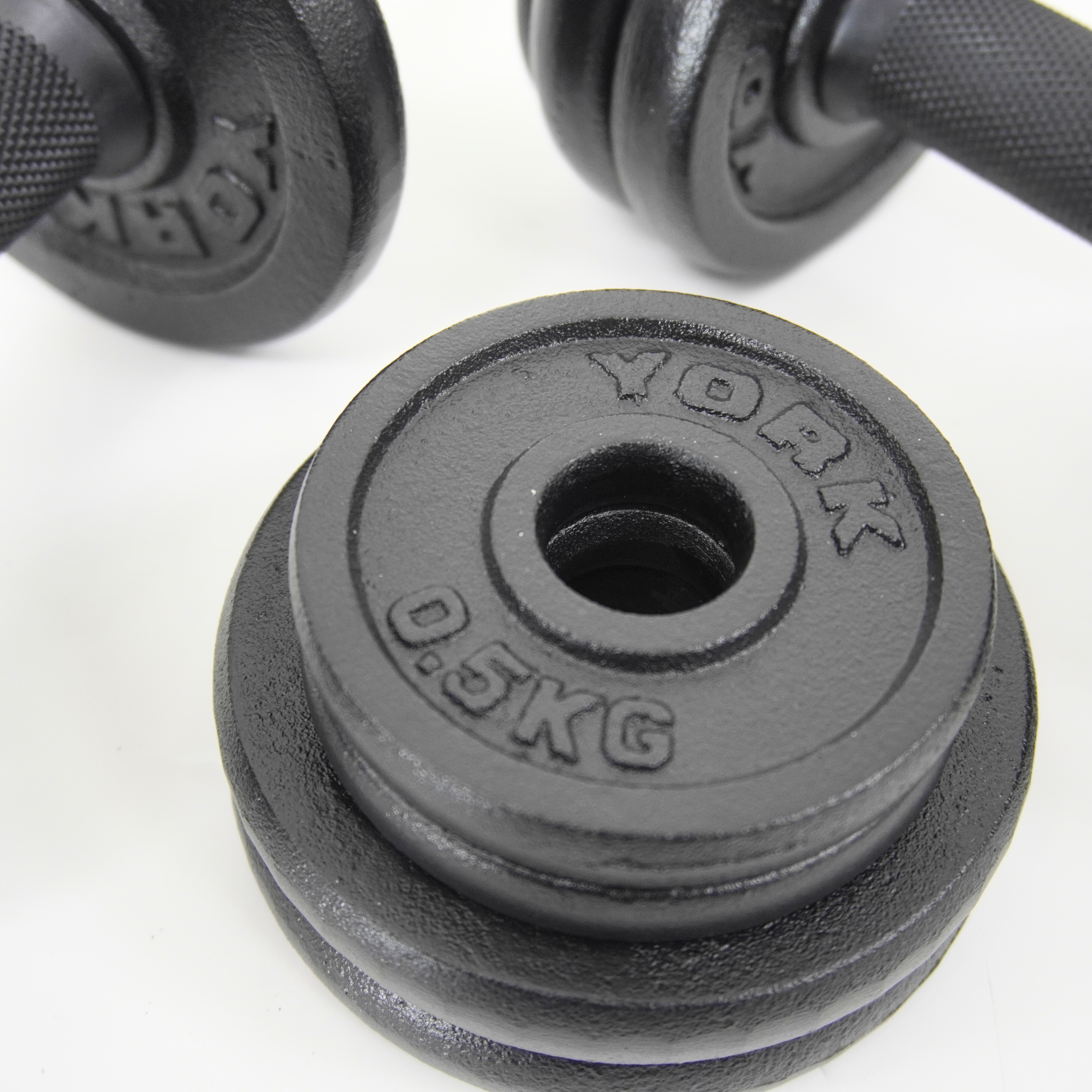 York Fitness 15 KG Black Cast Iron Dumbbell Set ( 2 X 7.5KG)