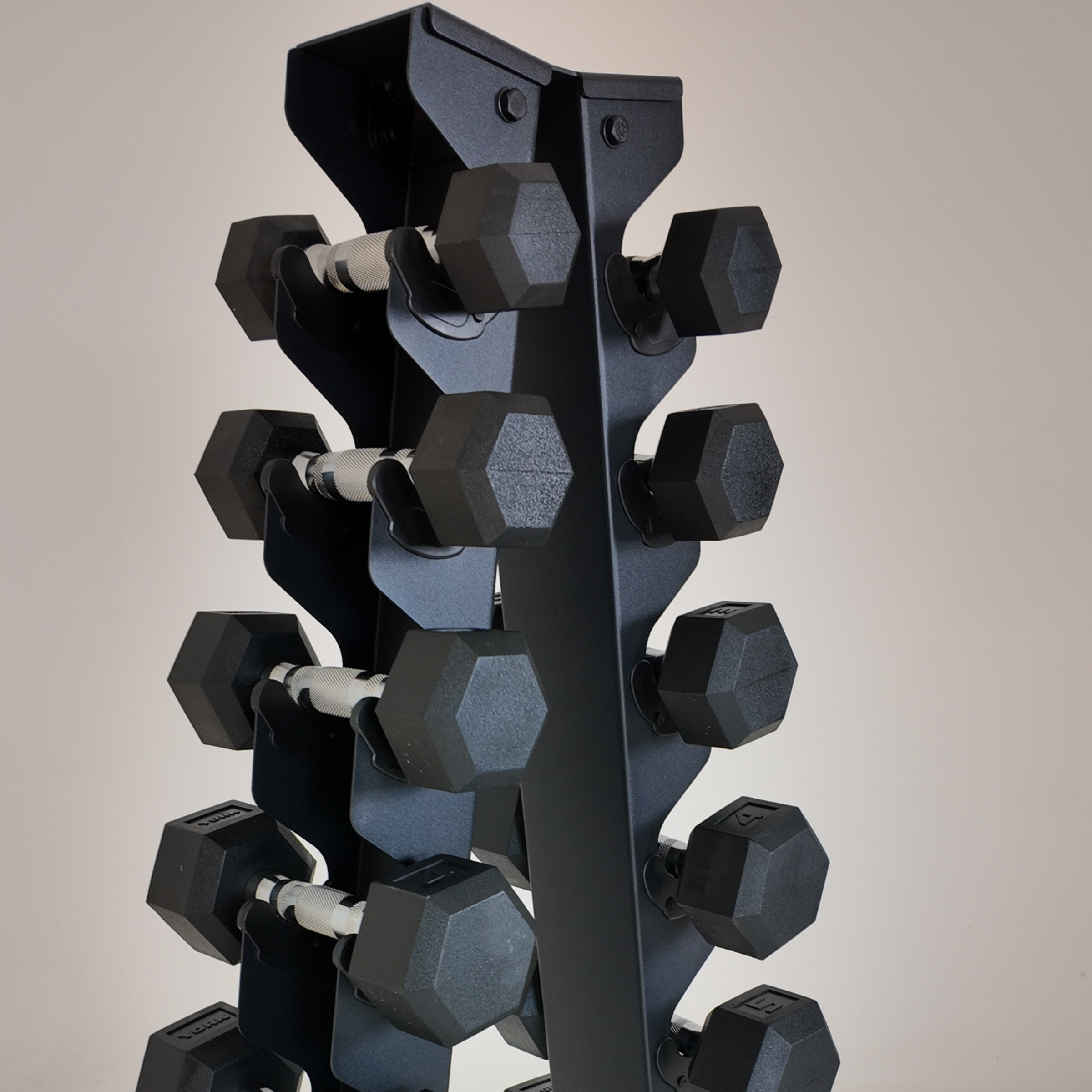 York Barbell 1kg-10kg Pro Hex Dumbbells & A Rack Set - (20 Dumbbells)