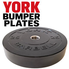 York Barbell Olympic Solid Rubber Bumper Plates - Singles