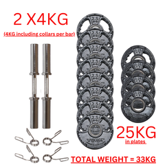 York Barbell G2 Rubber Olympic 33kg Dumbbell Set
