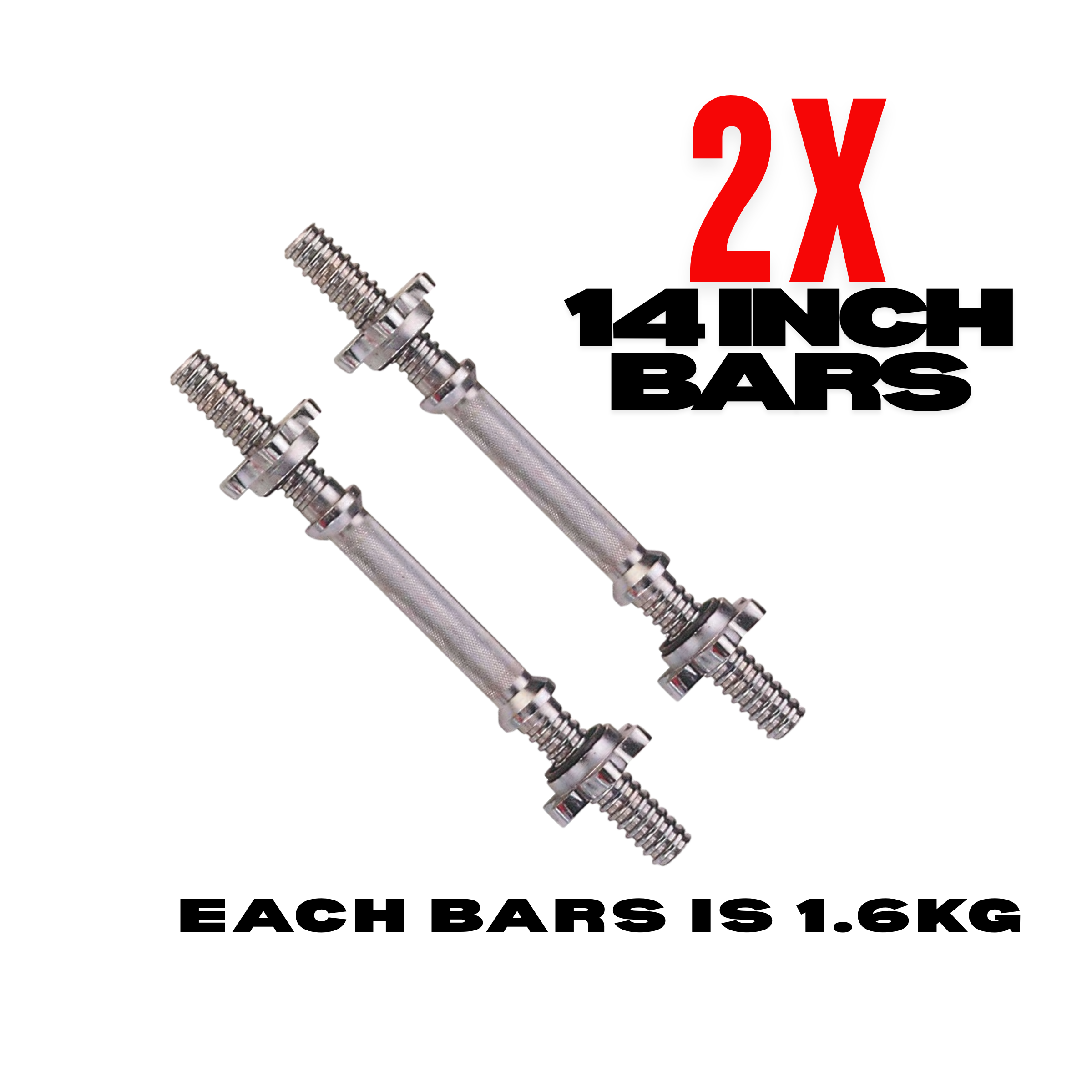 York Fitness 23 KG Cast Iron 14" Spinlock Dumbbell Set