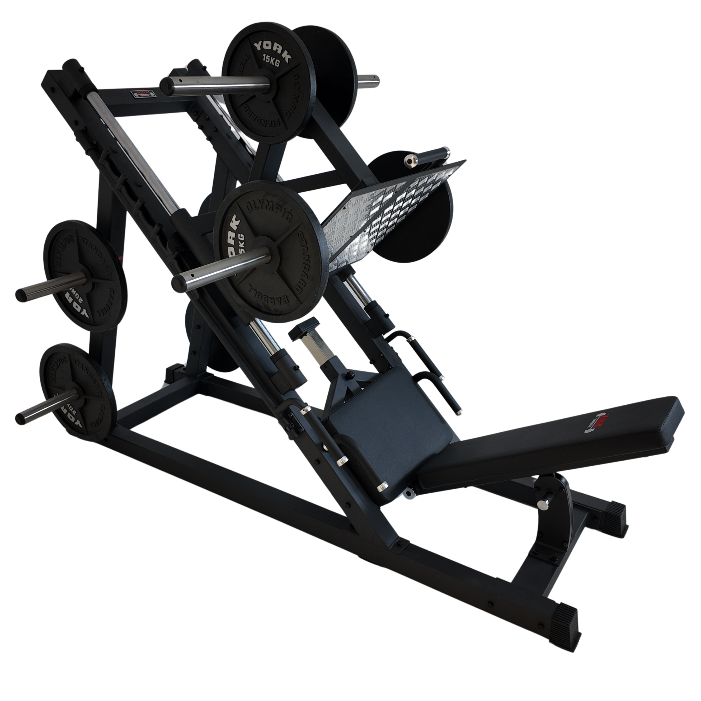 YORK BARBELL C32LP 45DEGREE LEG PRESS WITH WEIGHT PLATE STORAGE