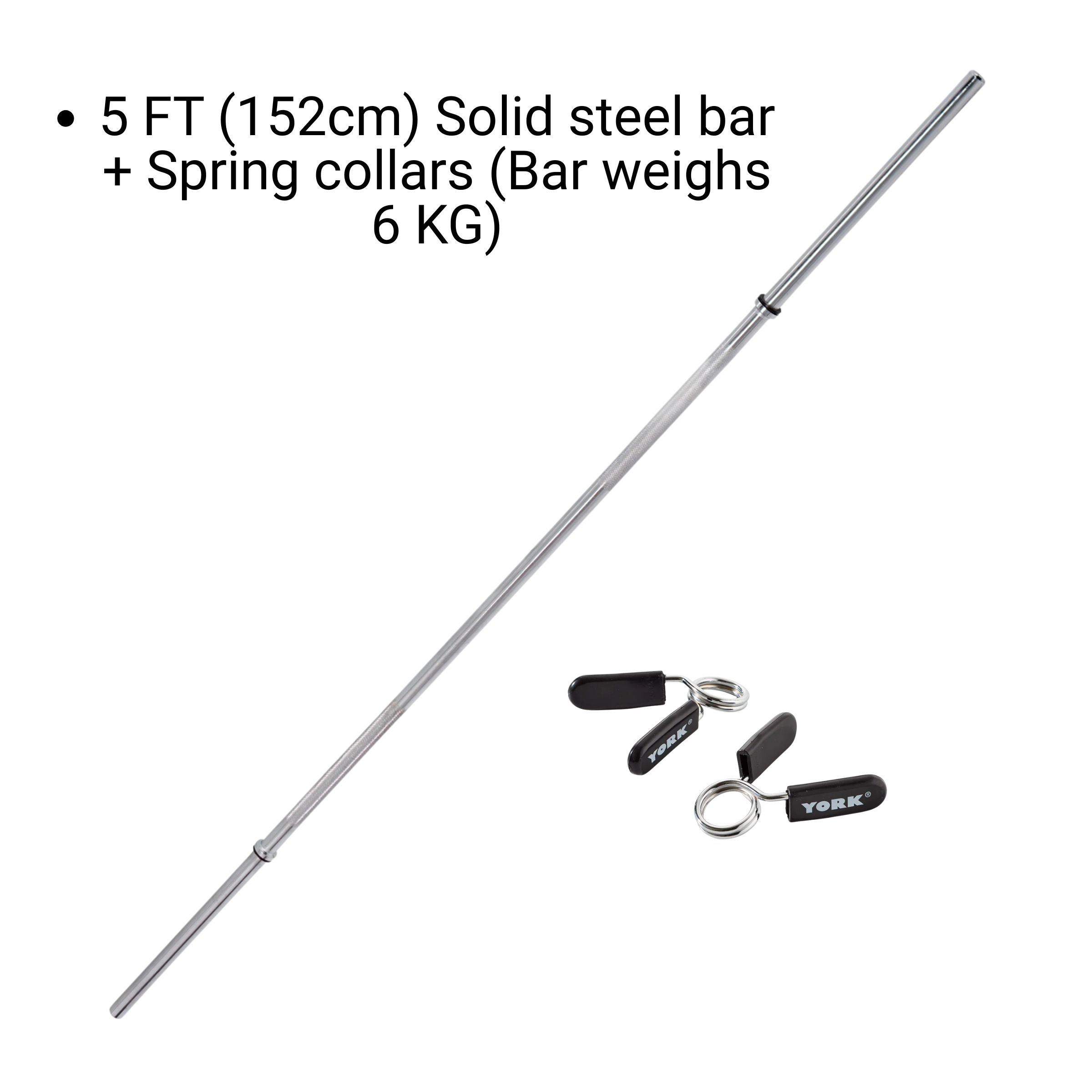 York Barbell 45kg Dumbbell & Solid Barbell Set