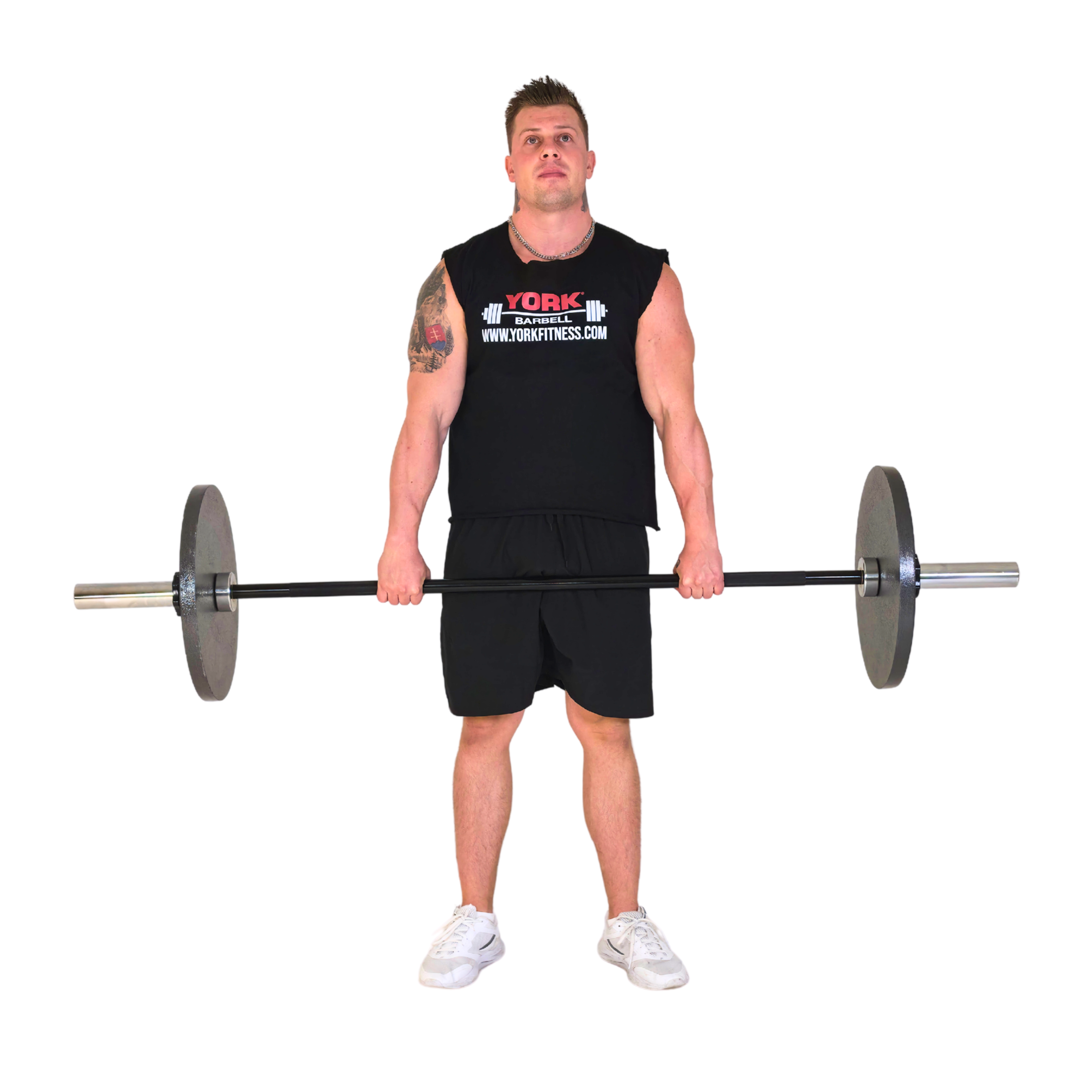 York Barbell 6ft Black Oxide Olympic Barbell (28mm)  - 300kg max (15kg Bar)