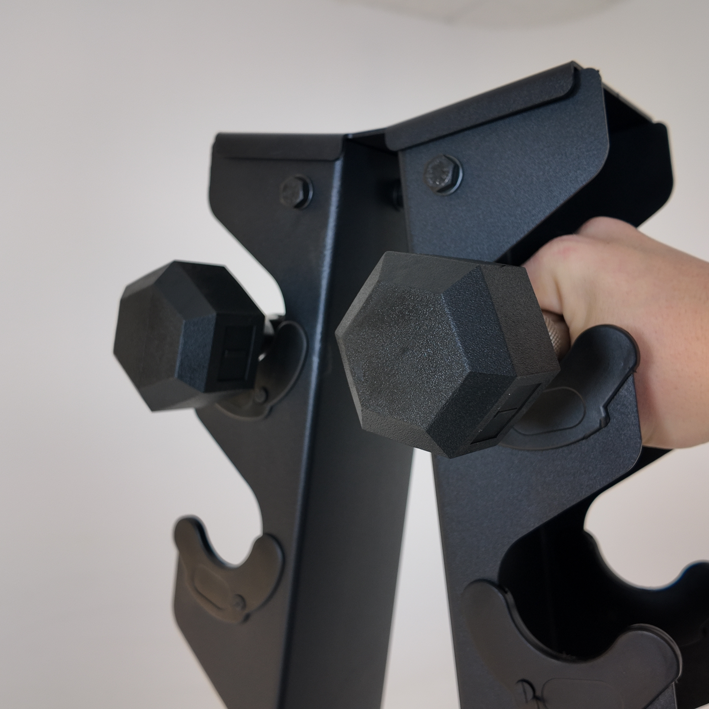 York Barbell 1kg-10kg Pro Hex Dumbbells & A Rack Set - (20 Dumbbells)