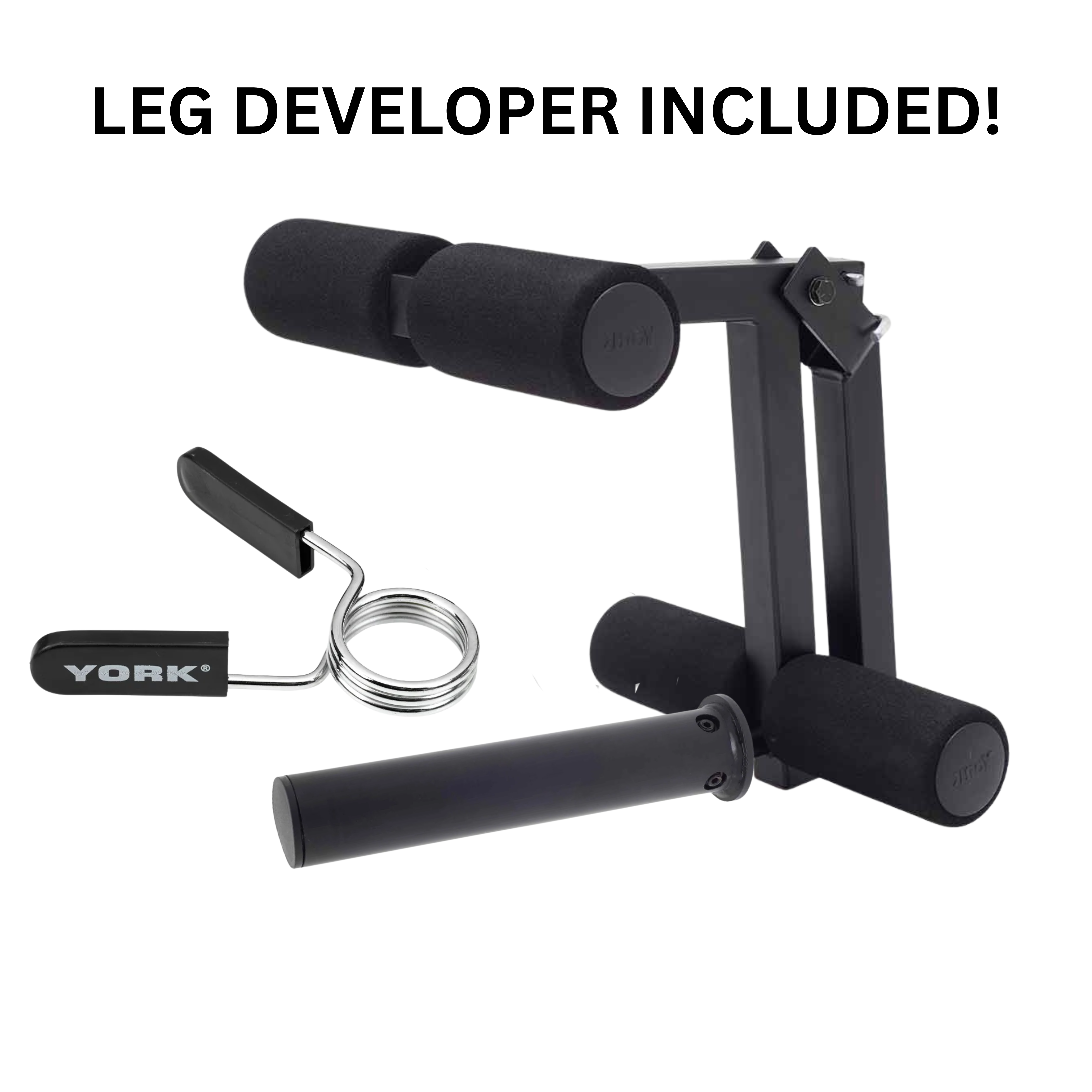 York Barbell C19UB Utility Dumbbell Bench Bundle with Leg Developer