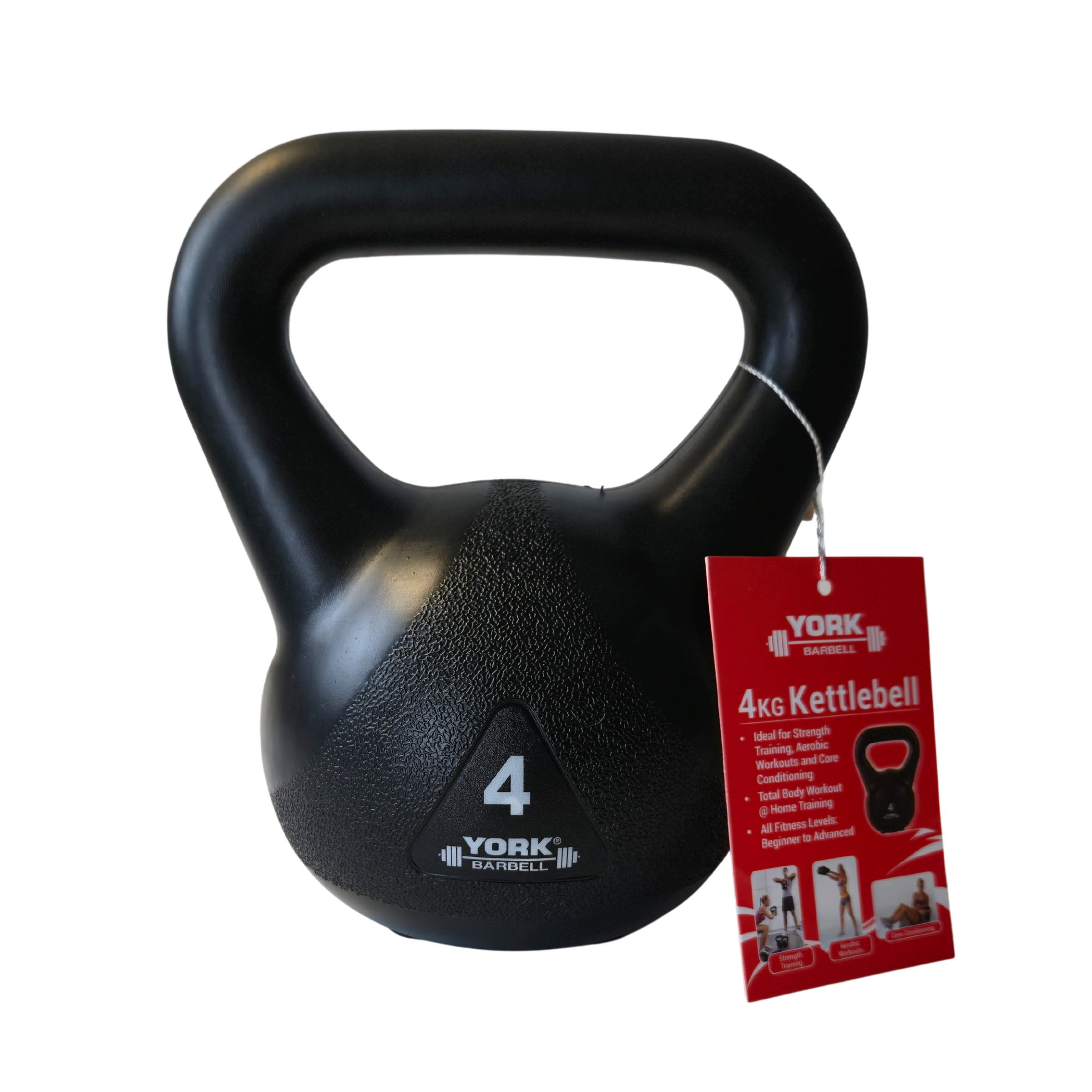 York Barbell Vinyl Kettlebell Black-Singles
