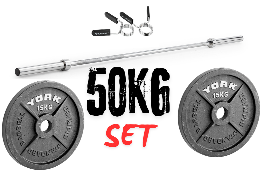 York Barbell 50 KG Olympic starter Barbell Set