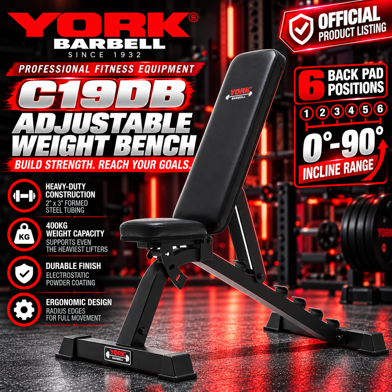 York Barbell C19DB Bench Combo Starter Bundle