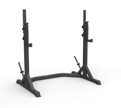 York Barbell C19S Squat Stands with Drop Hooks, Plate Storage