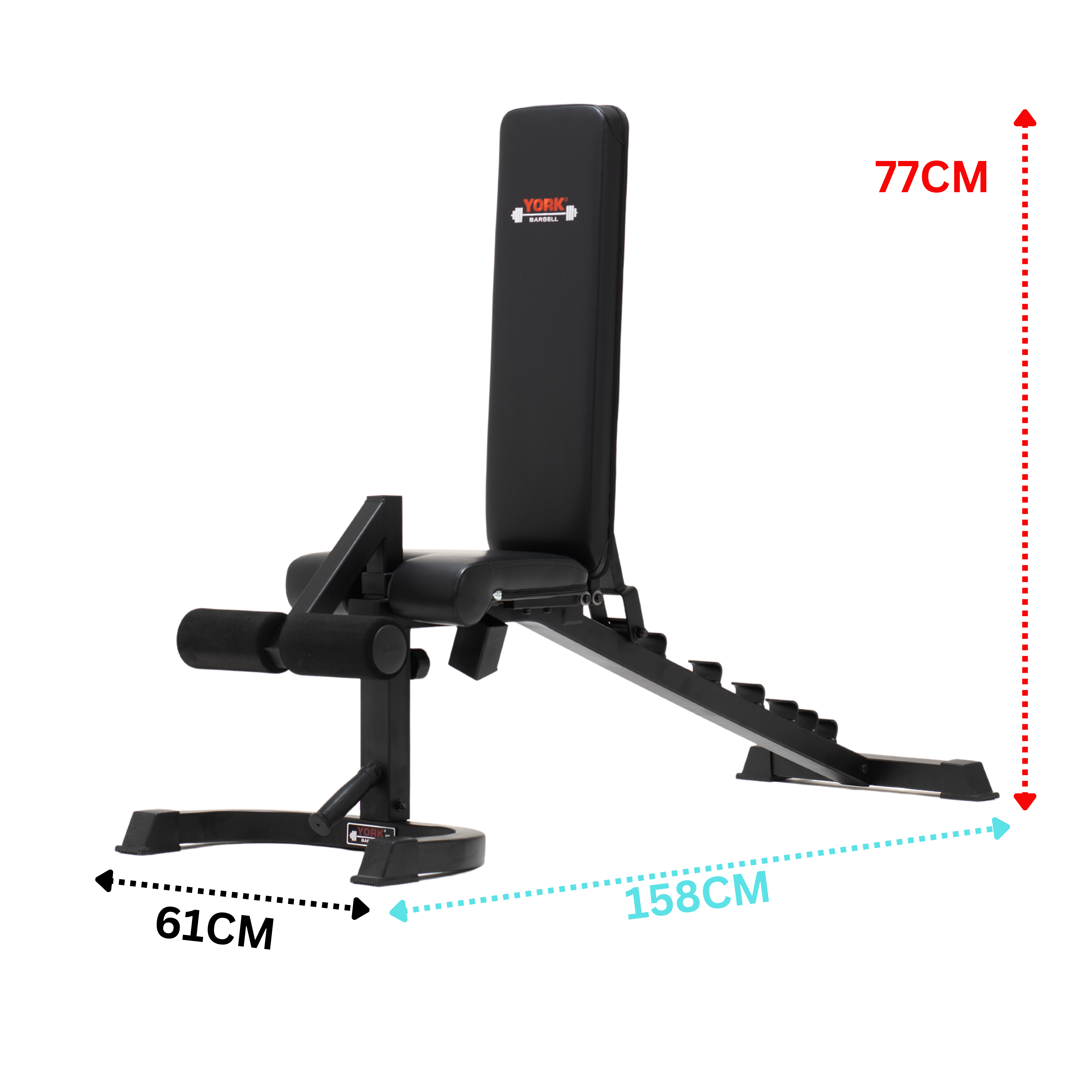 York Barbell C19UB Utility Dumbbell Bench Bundle with Leg Developer