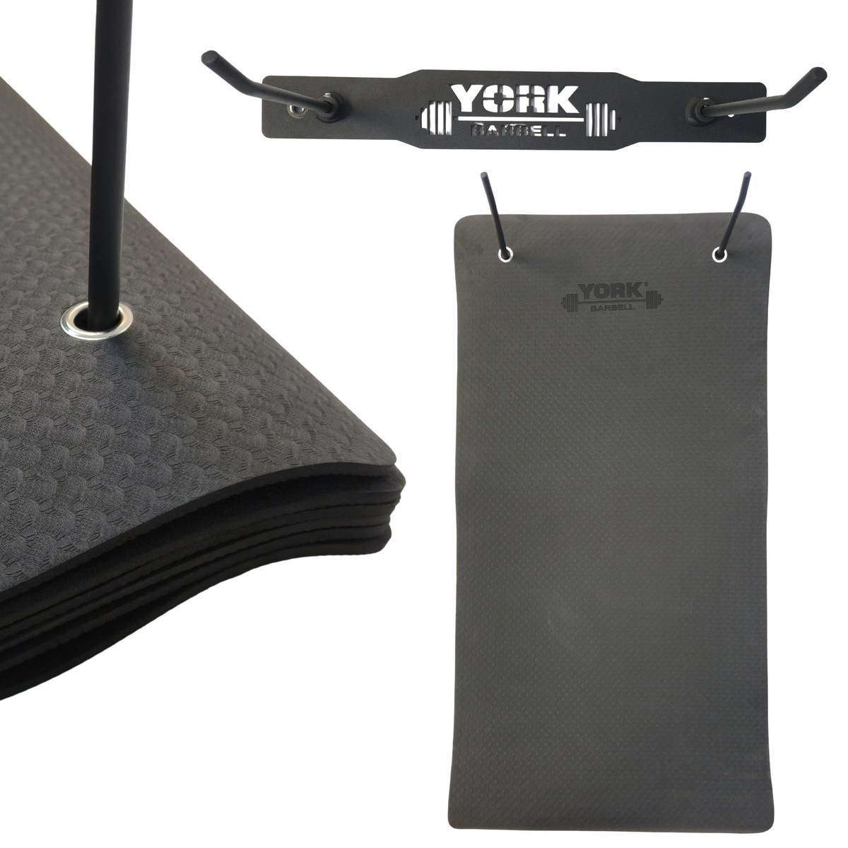 York Barbell Studio Mat Set + Wall Rack