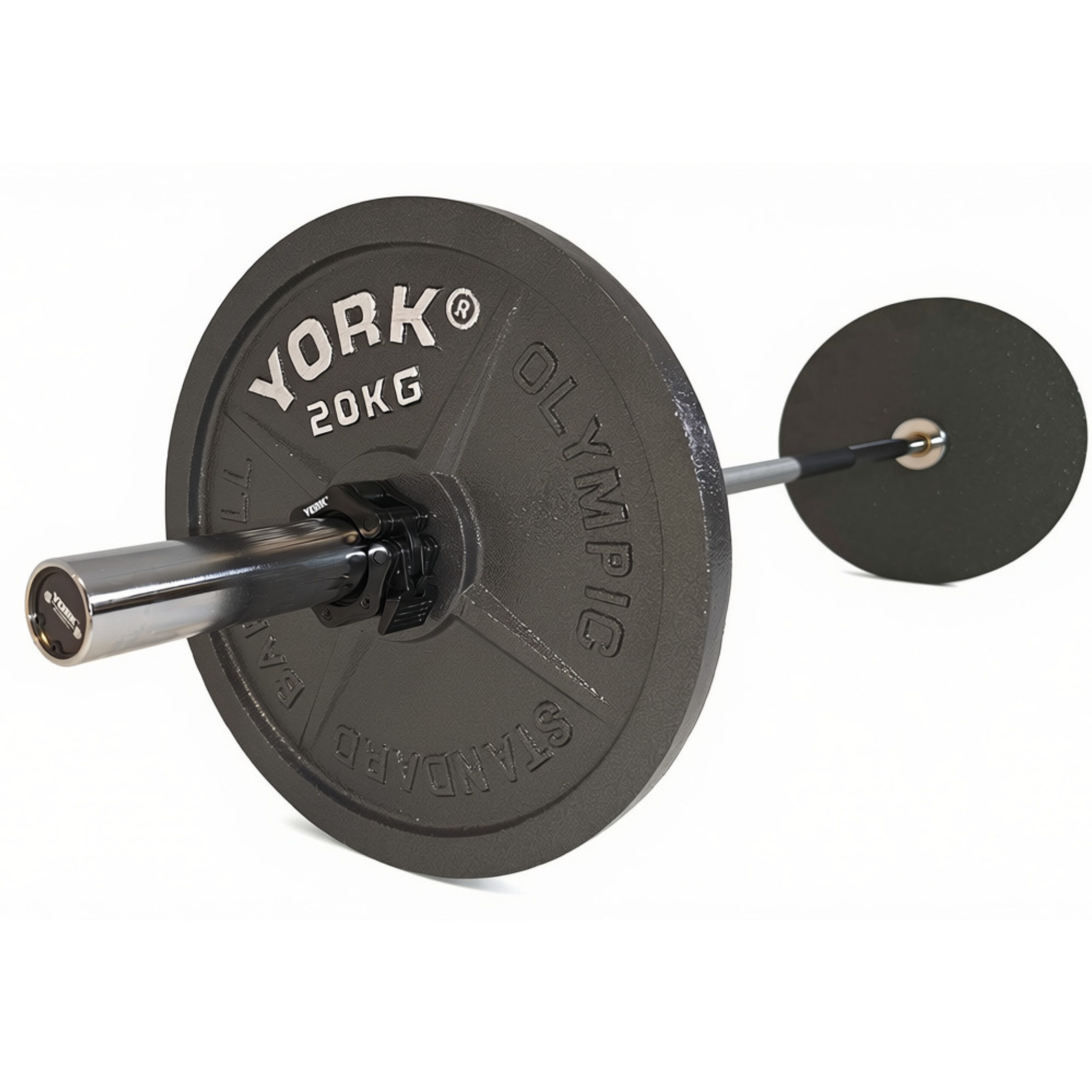 York Barbell 6ft Black Oxide Olympic Barbell (28mm)  - 300kg max (15kg Bar)