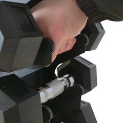 York Barbell Premium 1kg-10kg PRO hex dumbbells with Cylinder rack Bundle
