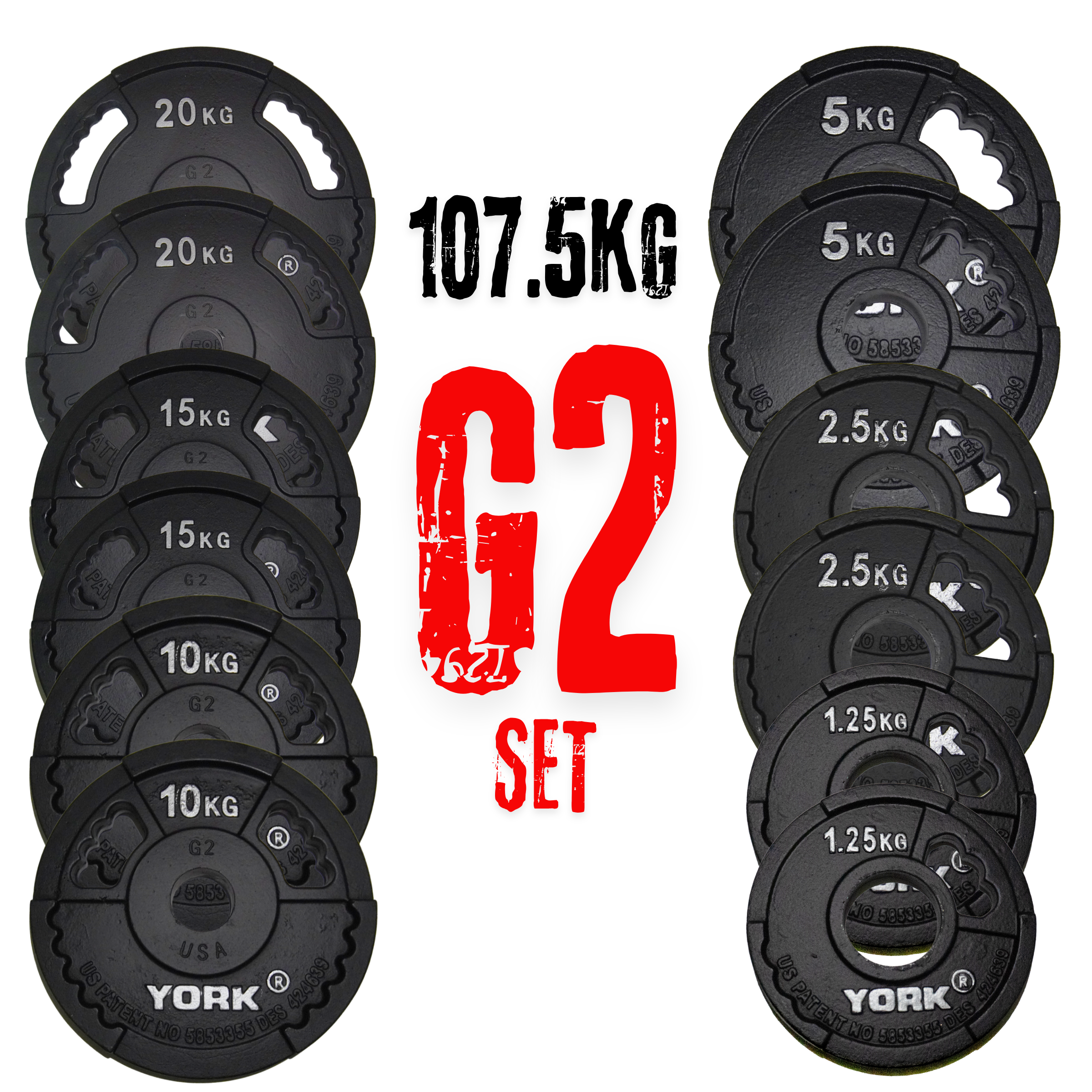 York Barbell C19S Olympic Squat Stands Bundle
