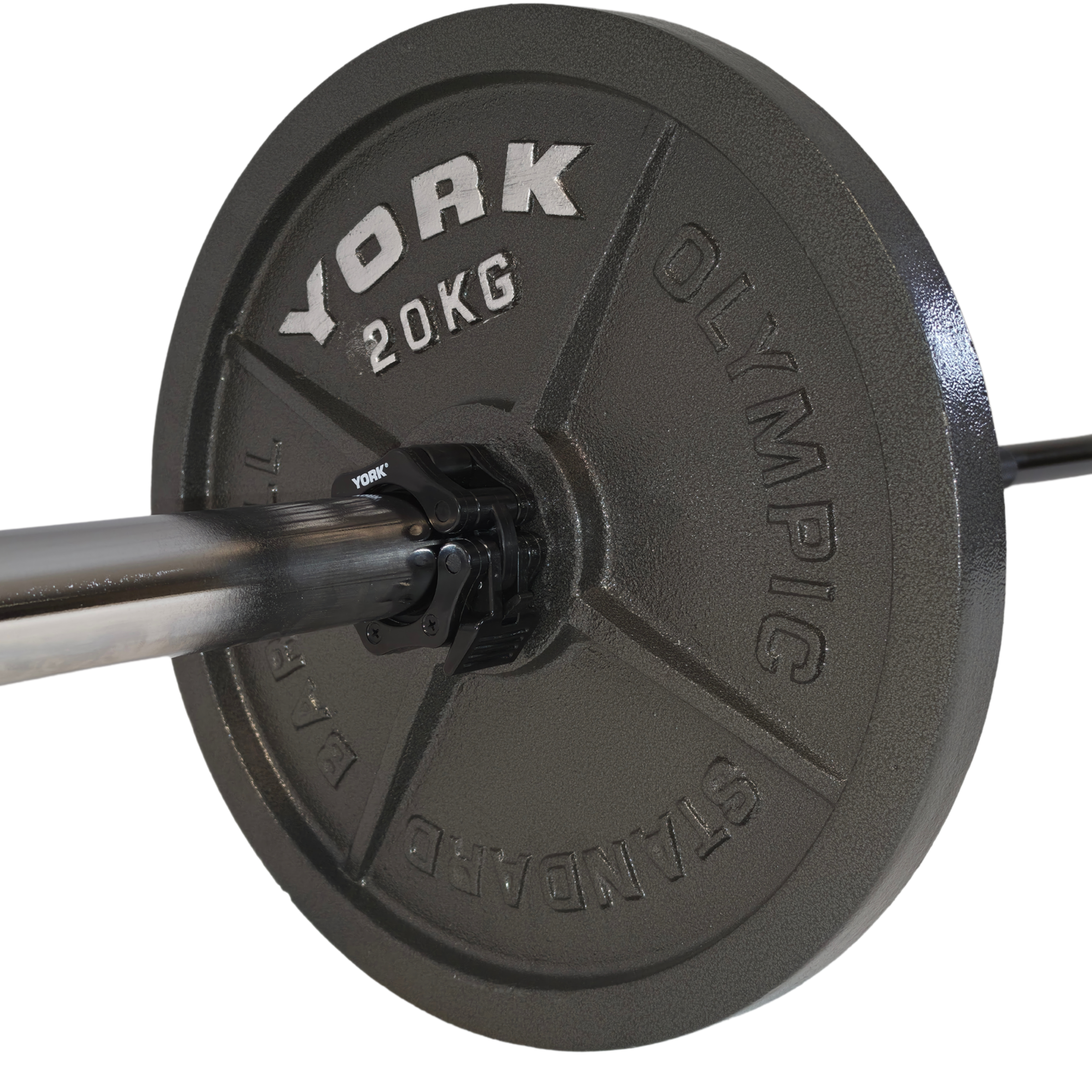 York Barbell 7ft Black Oxide Olympic Barbell (30mm)  - 350kg max (20kg Bar)
