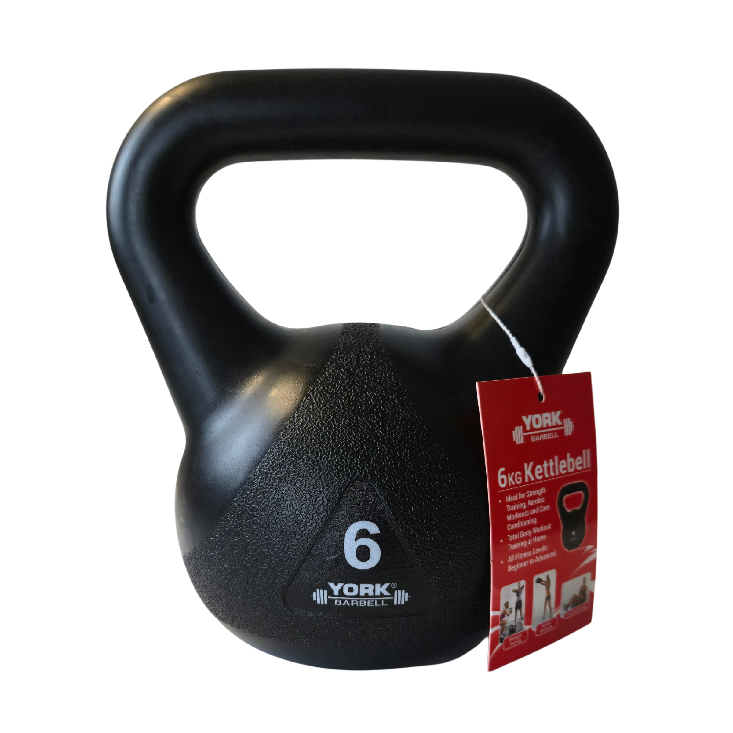 York Barbell Vinyl Kettlebell Black-Singles