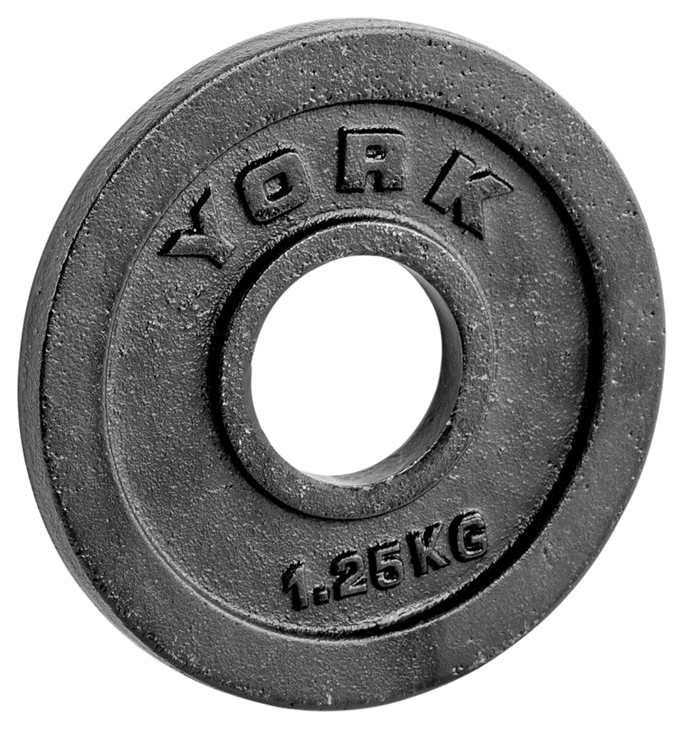 York Barbell Olympic 2" Hammertone Cast Iron Weight Plates